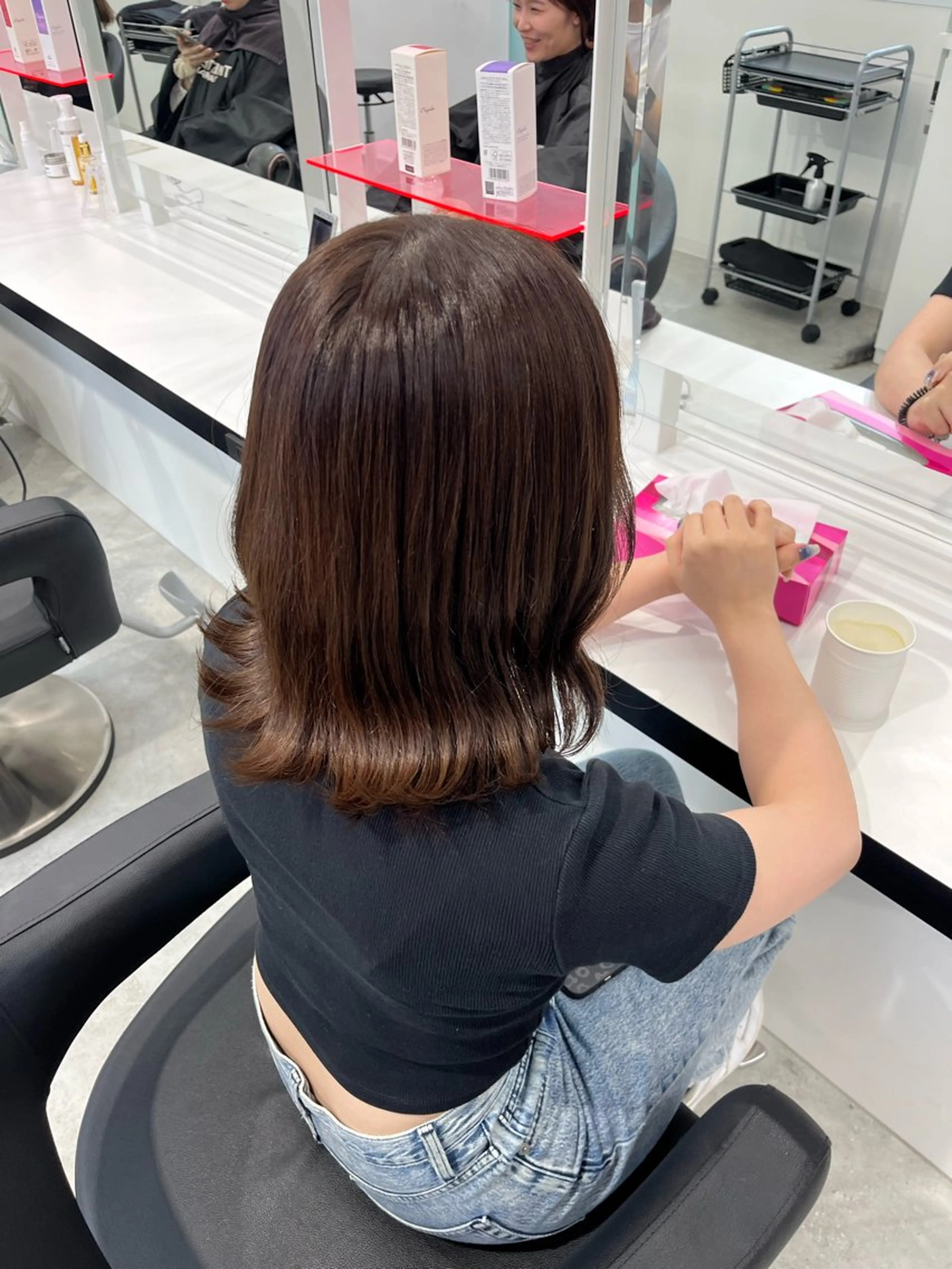 ショート カラー みう/仙台/暖色/ 艶髪/顔周りカット/のヘアスタイル