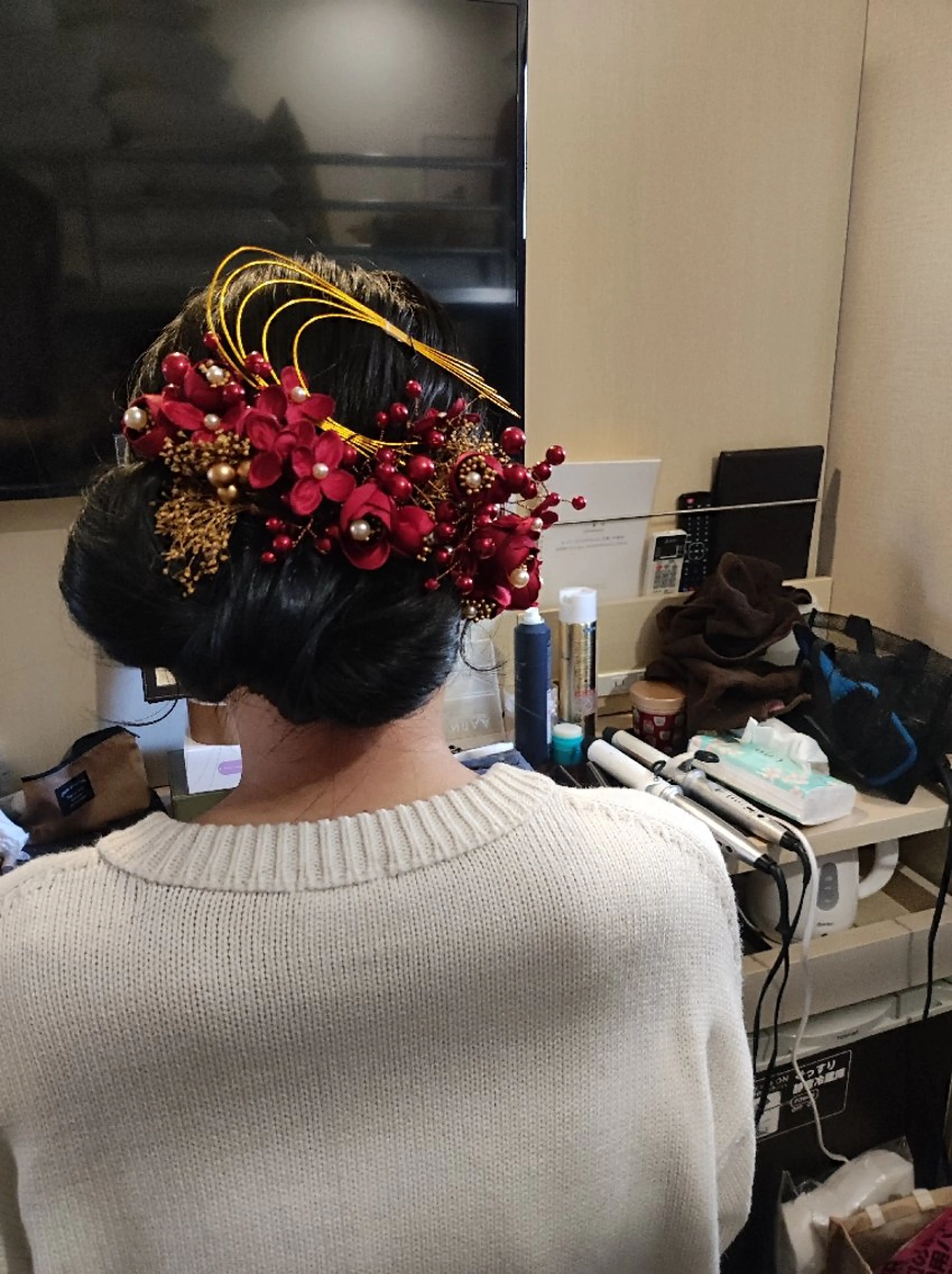 ヘアアレンジ 成人式 insence glue所属・和髪もできる崩れない 盛れるヘアメ🌻弥生のヘアスタイル