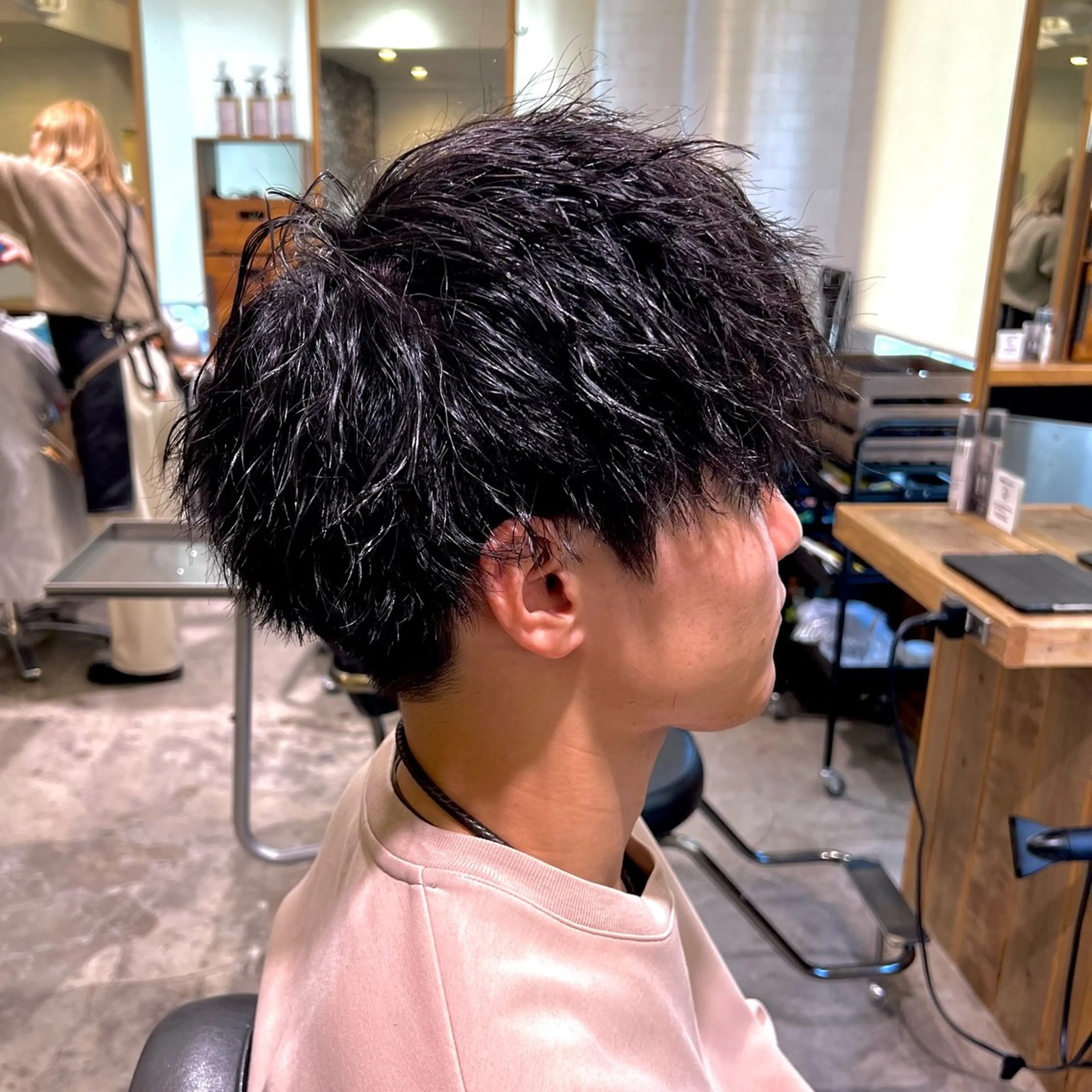ショート パーマ メンズ メンズパーマ カット パーマ ノグチ ナツコのヘアスタイル