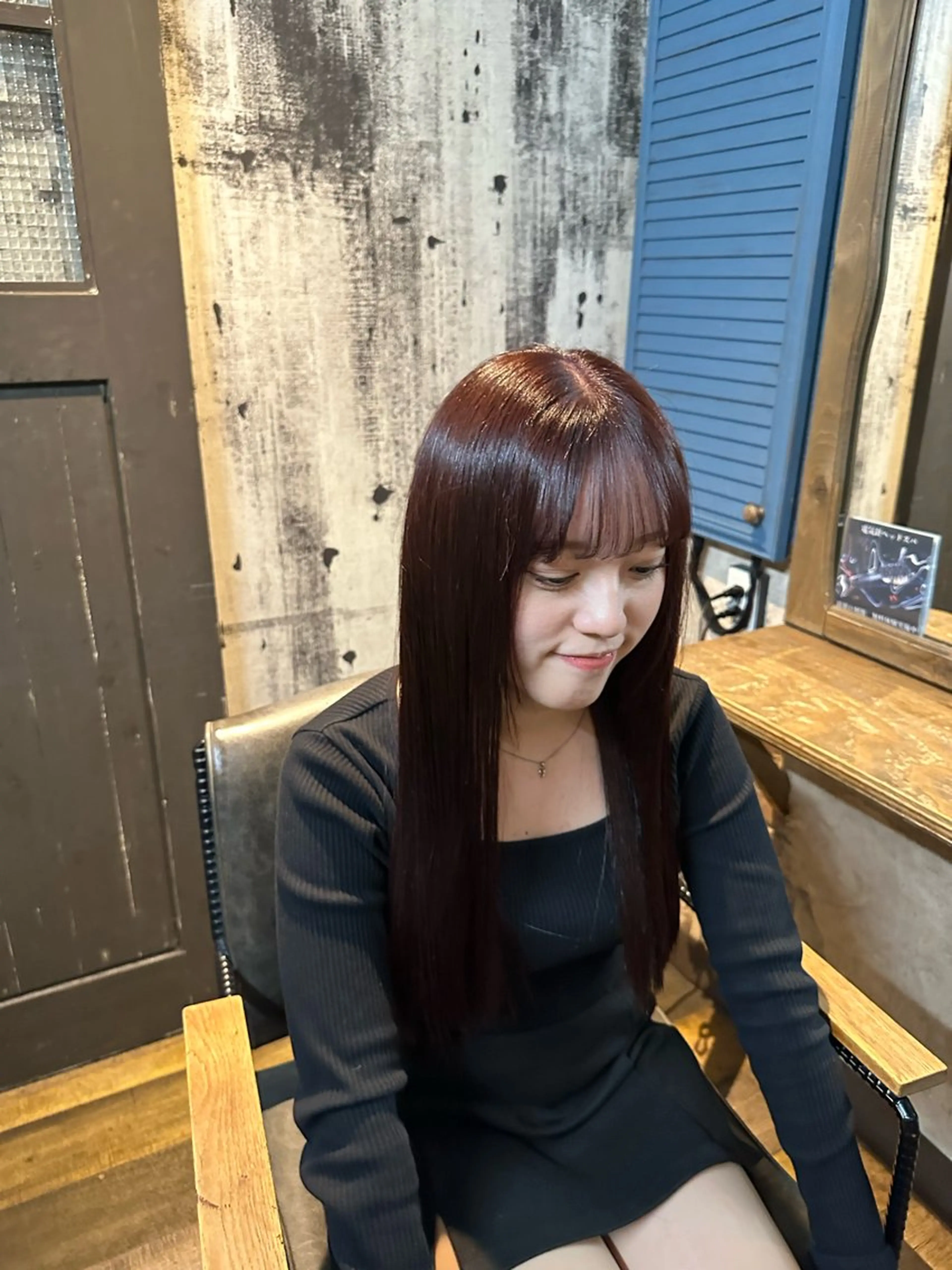 ロング カラー ボルドーカラー 髪質改善 ロング SHUHEY💎 髪質改善✨のヘアスタイル