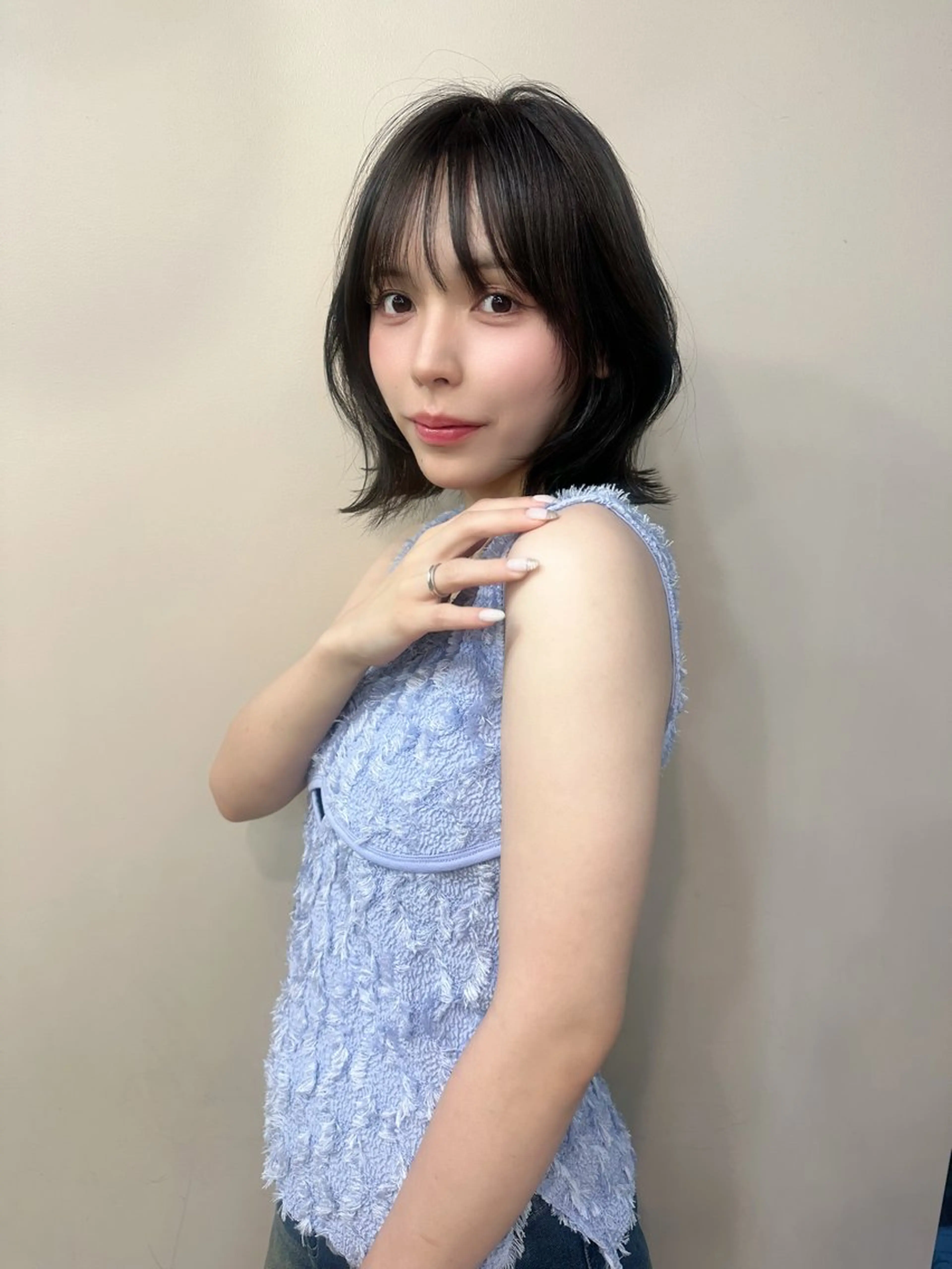 ミディアム ボブ くびれヘア 鎌倉 彩のヘアスタイル
