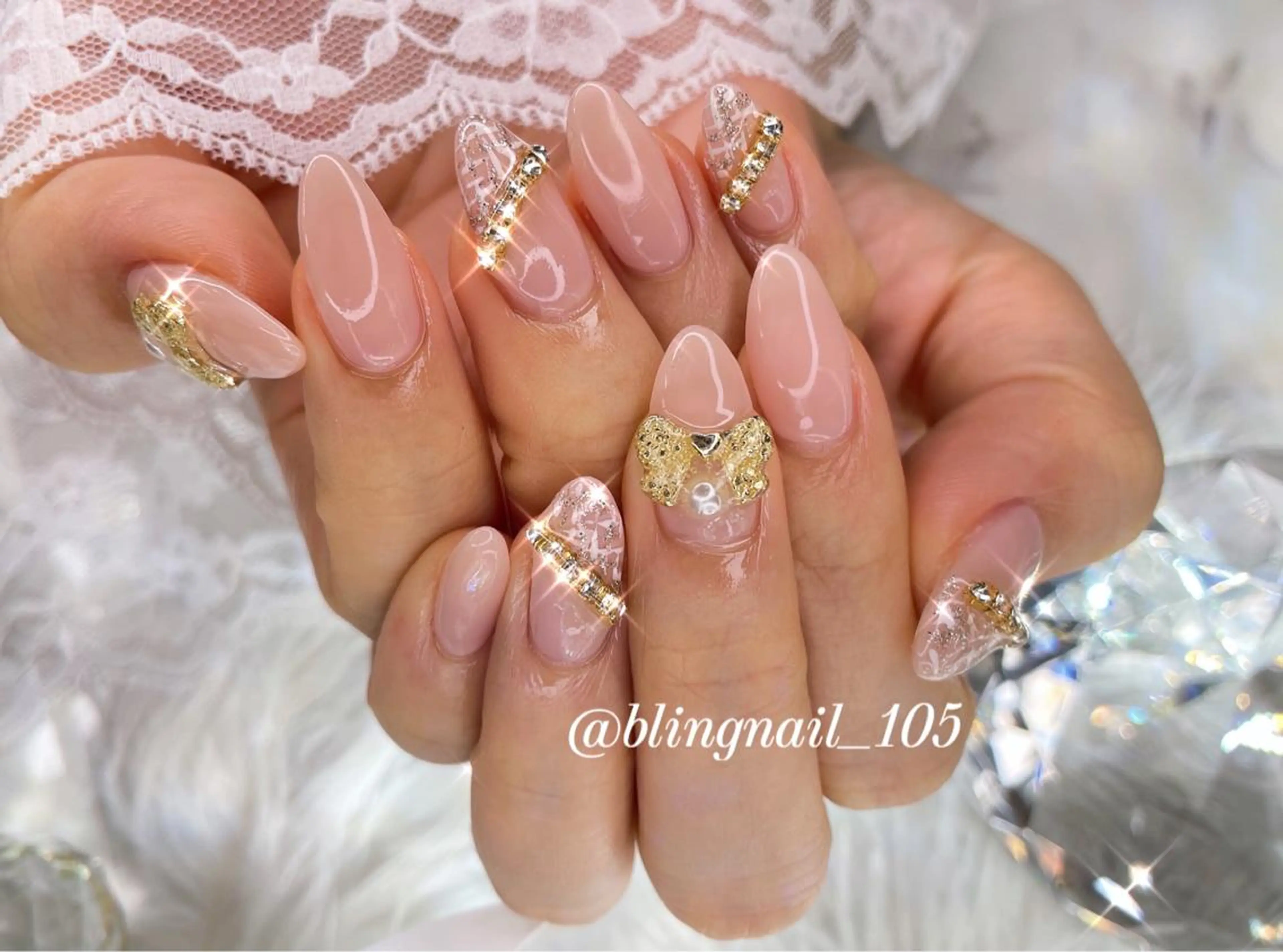 ネイル 23時まで❤︎韓国、 ワンホンネイルのネイルデザイン