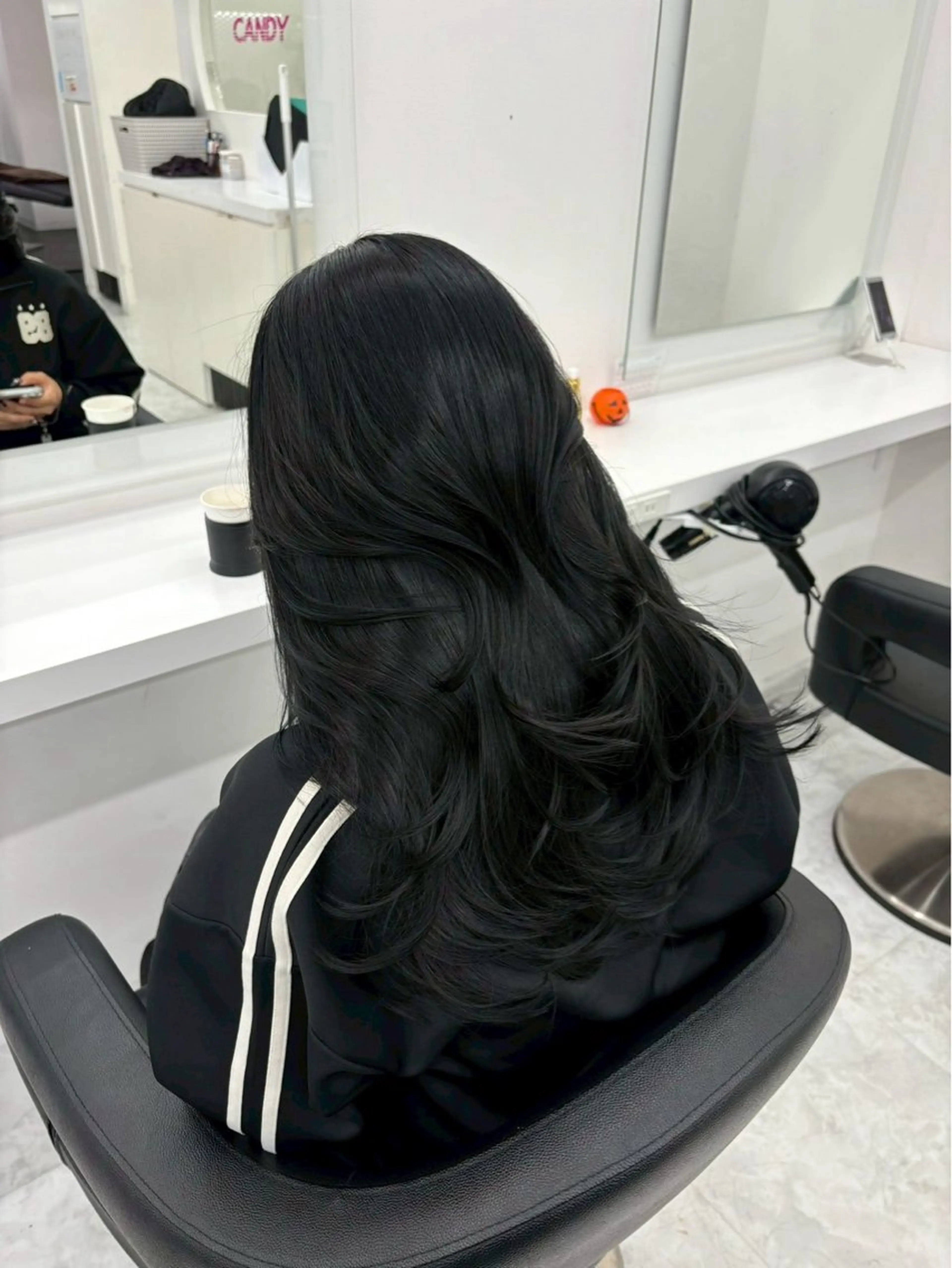 ロング カラー ヘアアレンジ カット ヘアカラー トリートメント ヘアセット 韓国ヘア/赤み消し /大人透明感🫧のヘアスタイル