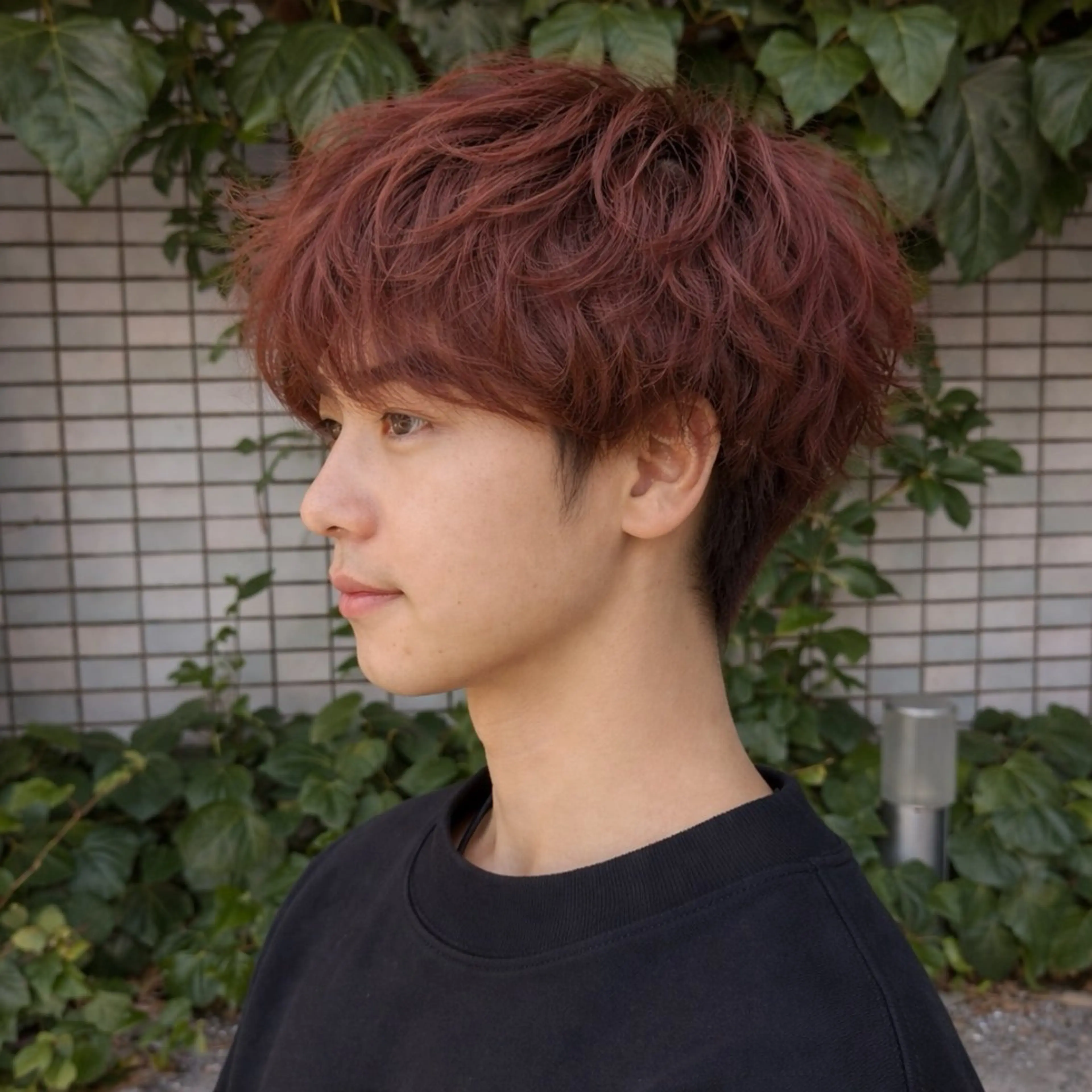 ミディアム カラー ミディアムパーマ ブリーチ ダブルカラー トリートメント ウルフカット カット ヘアカラー 山本 陸央のヘアスタイル