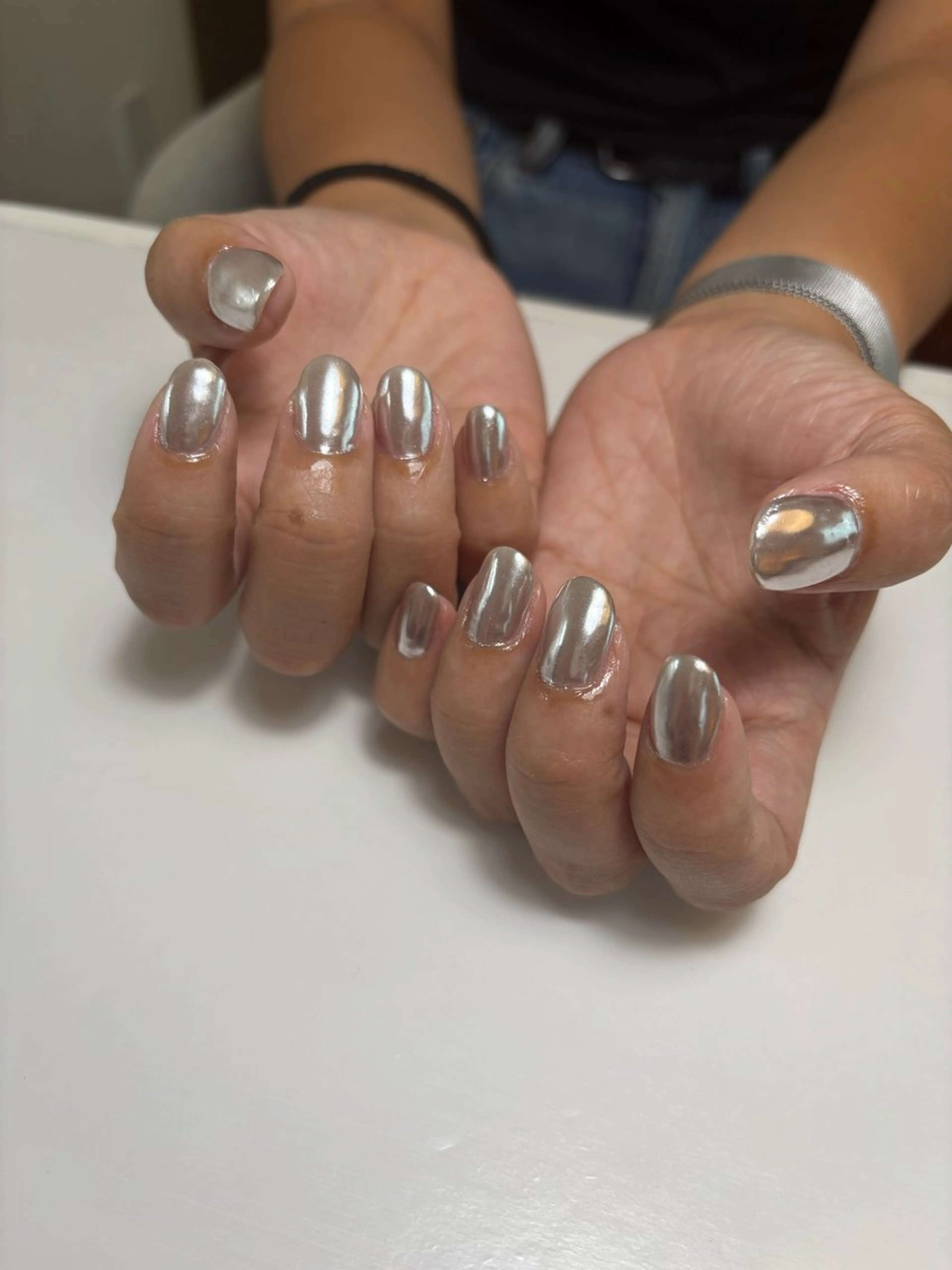 ネイル ミラーネイル シルバー is.nail 🌷sonokoのネイルデザイン