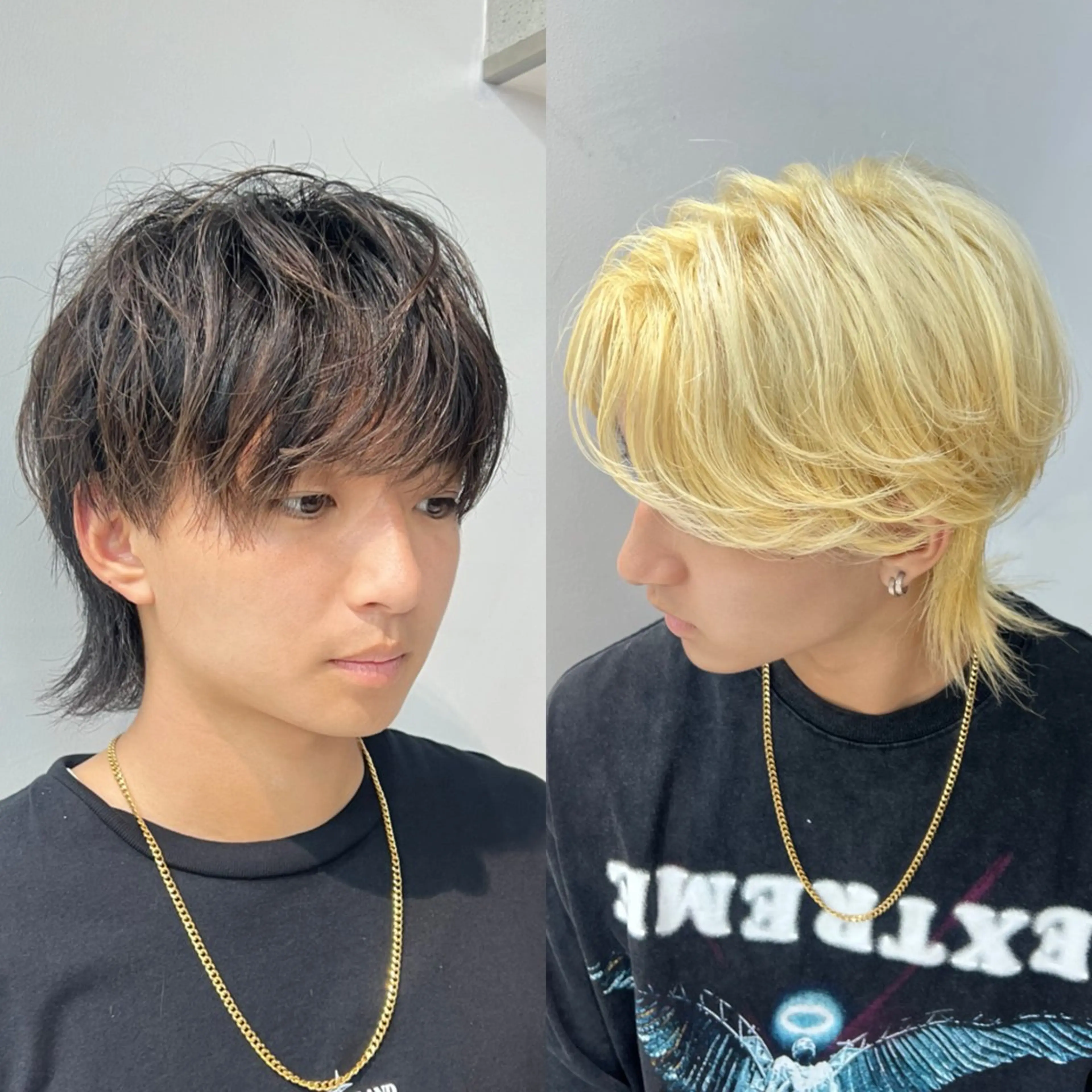 カラー パーマ メンズ ハイトーンカラー/ さらさのヘアスタイル