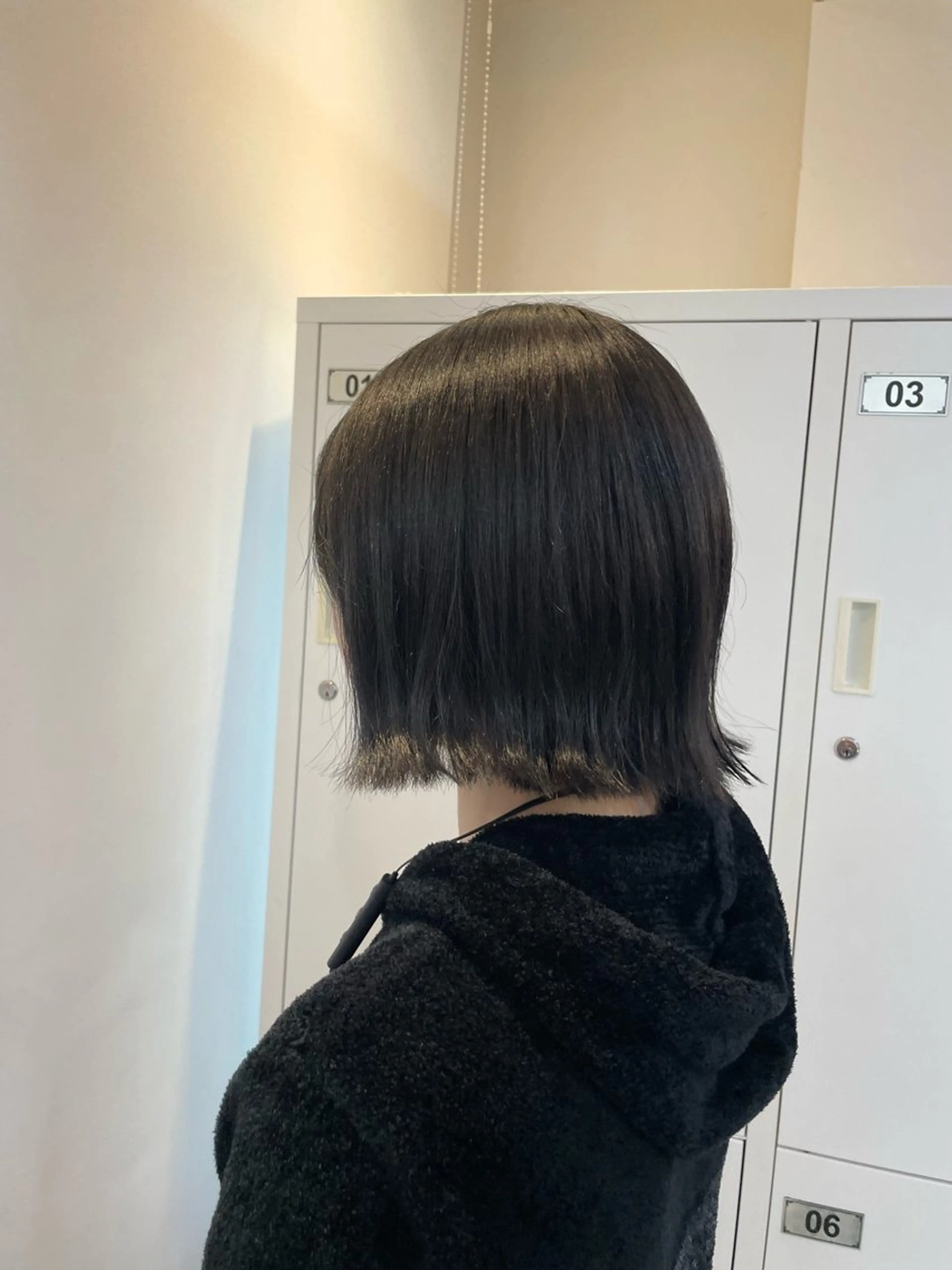 ミディアム カラー グレージュ ヘアカラー みやした もあのヘアスタイル