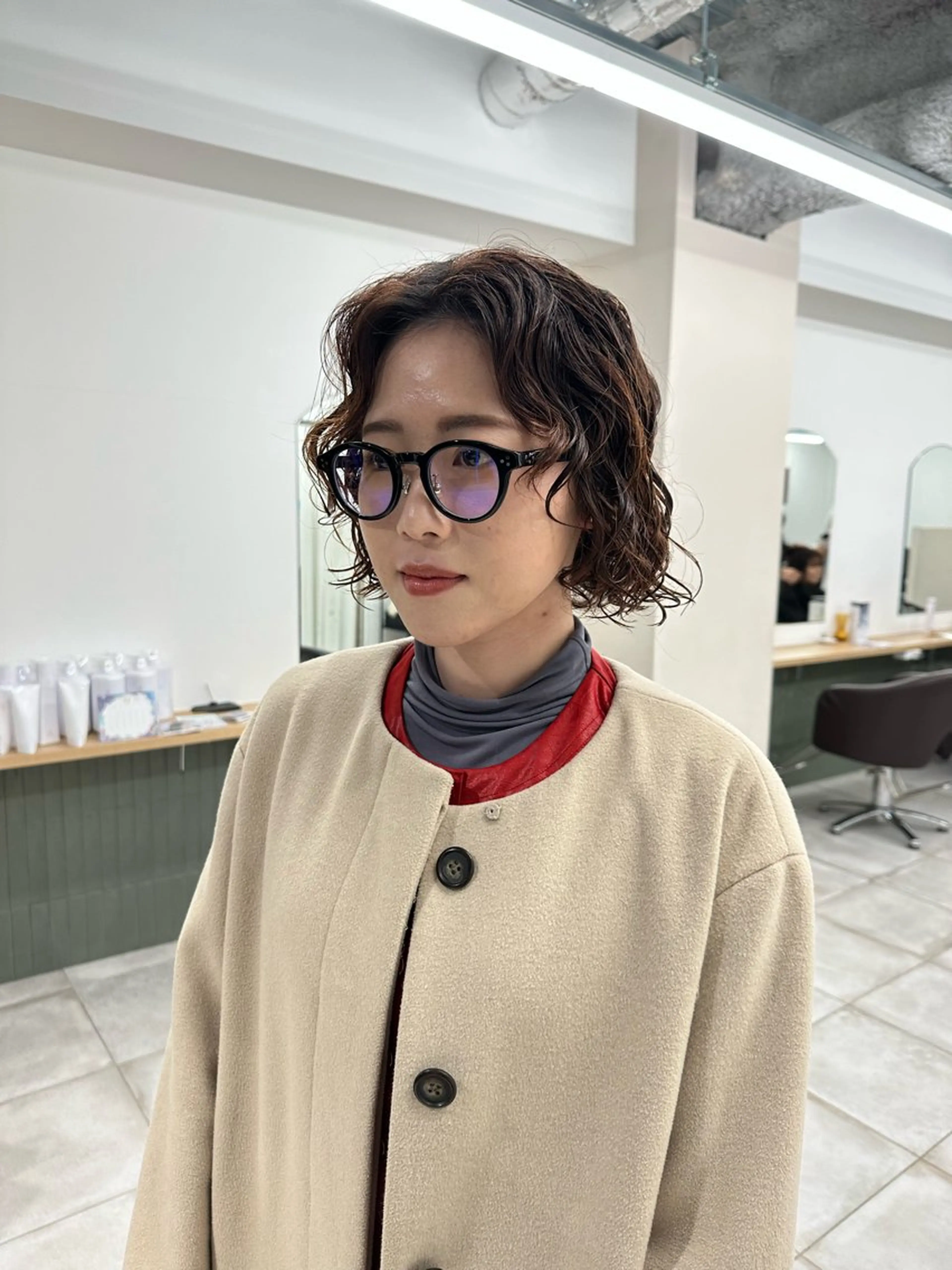 ミディアム カラー パーマ キッズ オトナヘア🌸 harukaのヘアスタイル