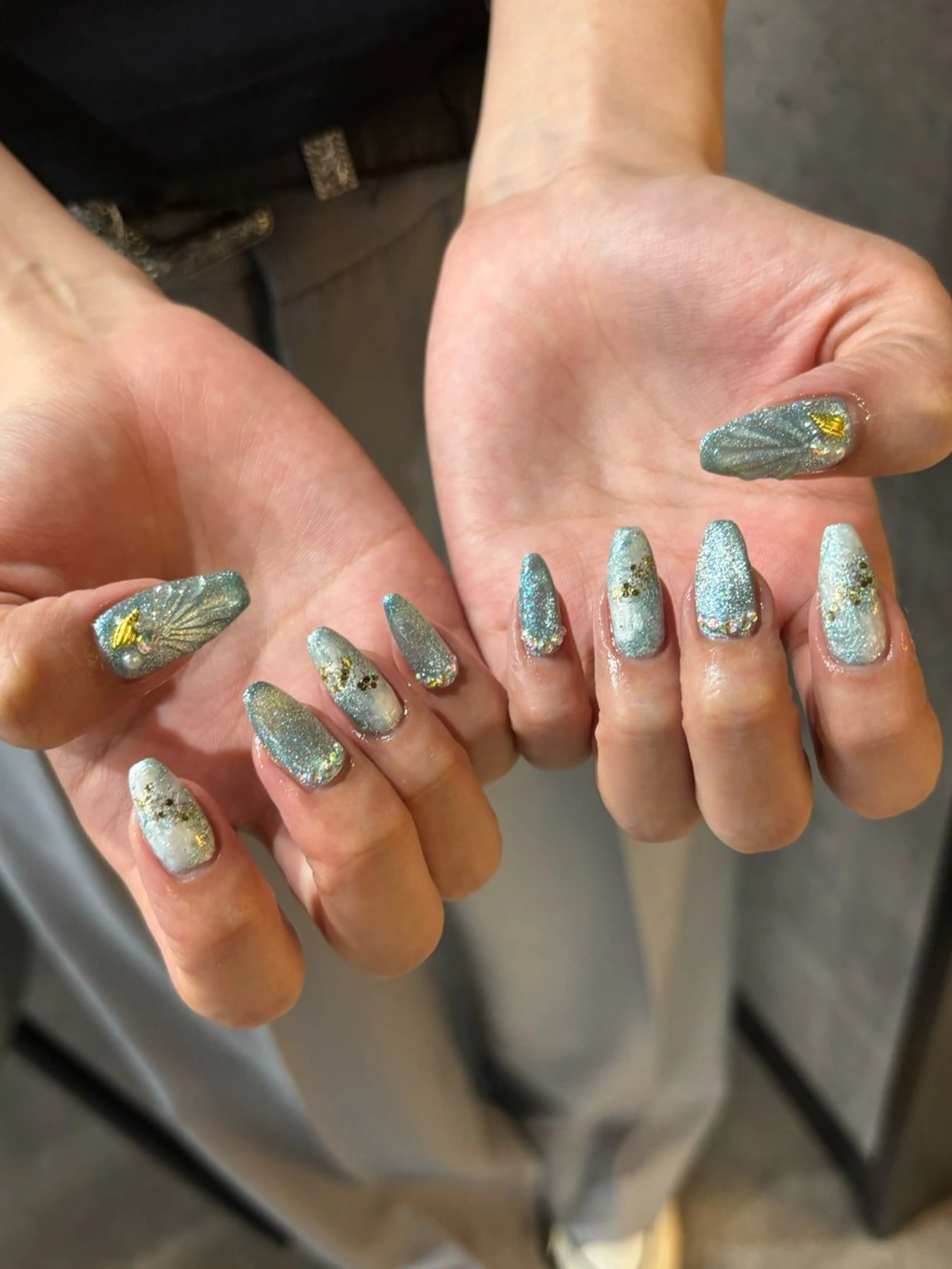 ネイル ぷっくりネイル ハンドネイル Grand BELL NAIL所属・SUZUKA🩵 Grand BELLのネイルデザイン