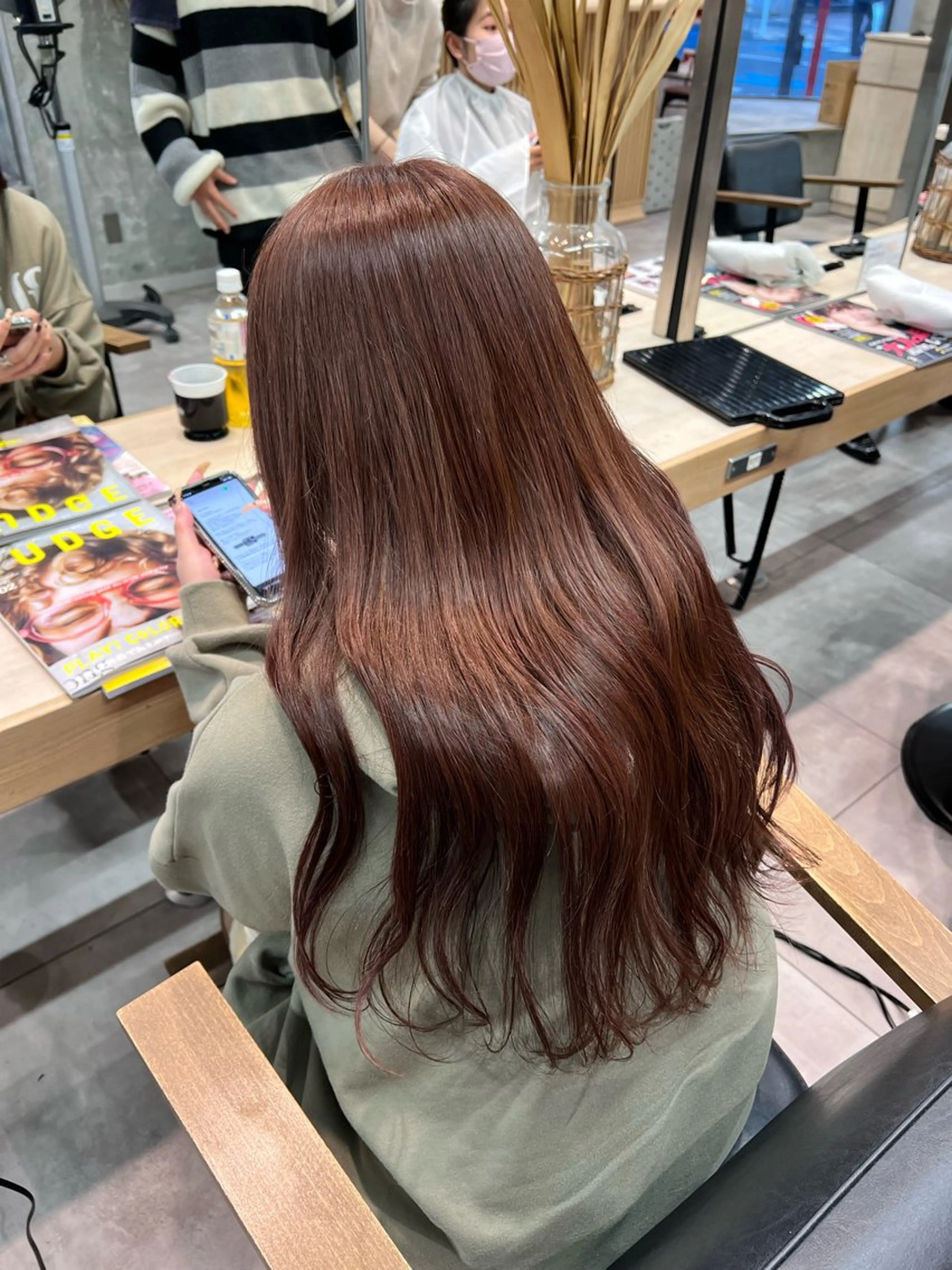 ロング カラー ヘアカラー トリートメント 🌞レイヤー×カラー 前川那津美🌞のヘアスタイル