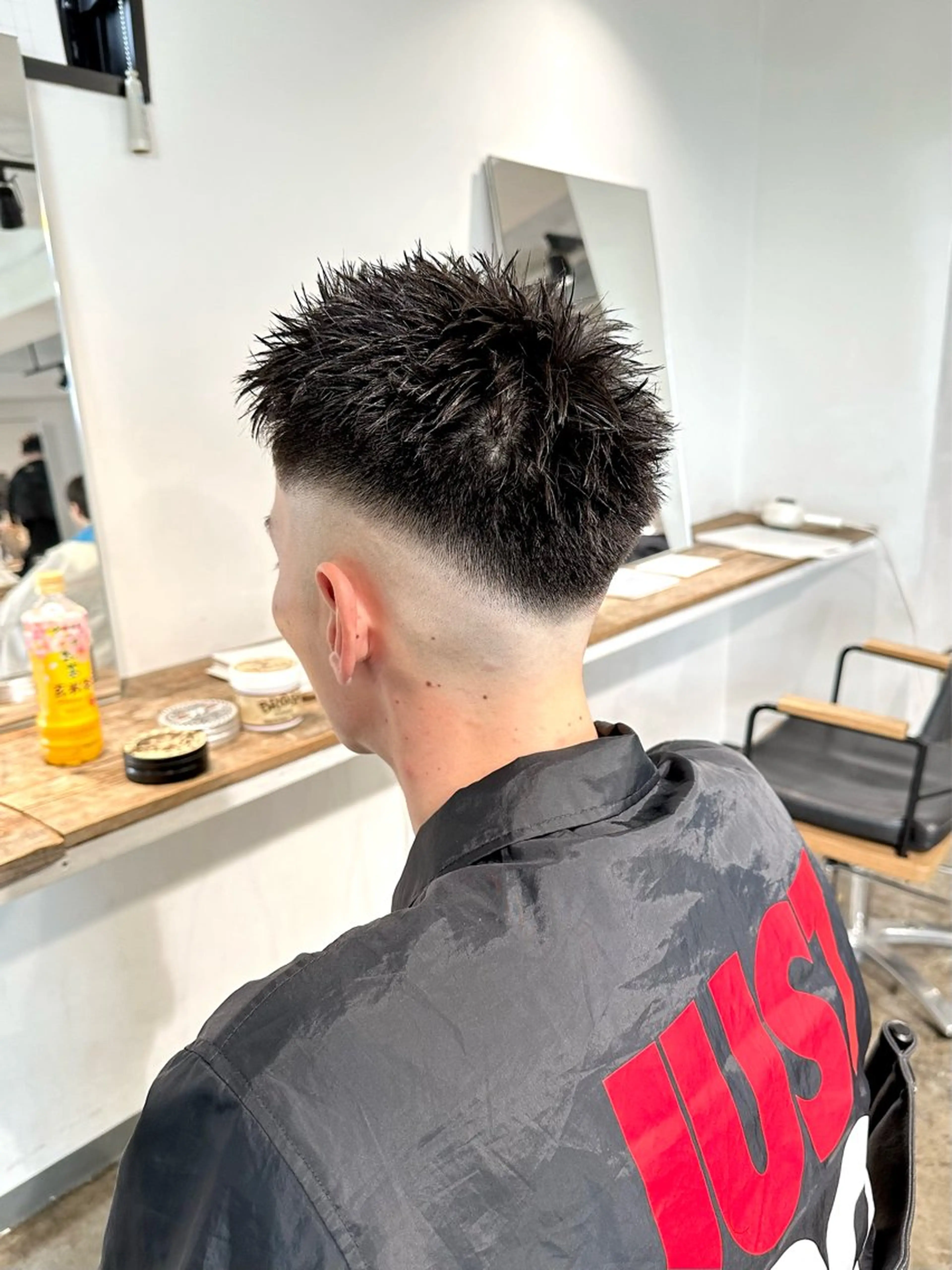 メンズ フェードカット メンズパーマ スキンフェード スパイキーショート カット 骨格補正施術/メンズ 専門美容師/YUYAのヘアスタイル