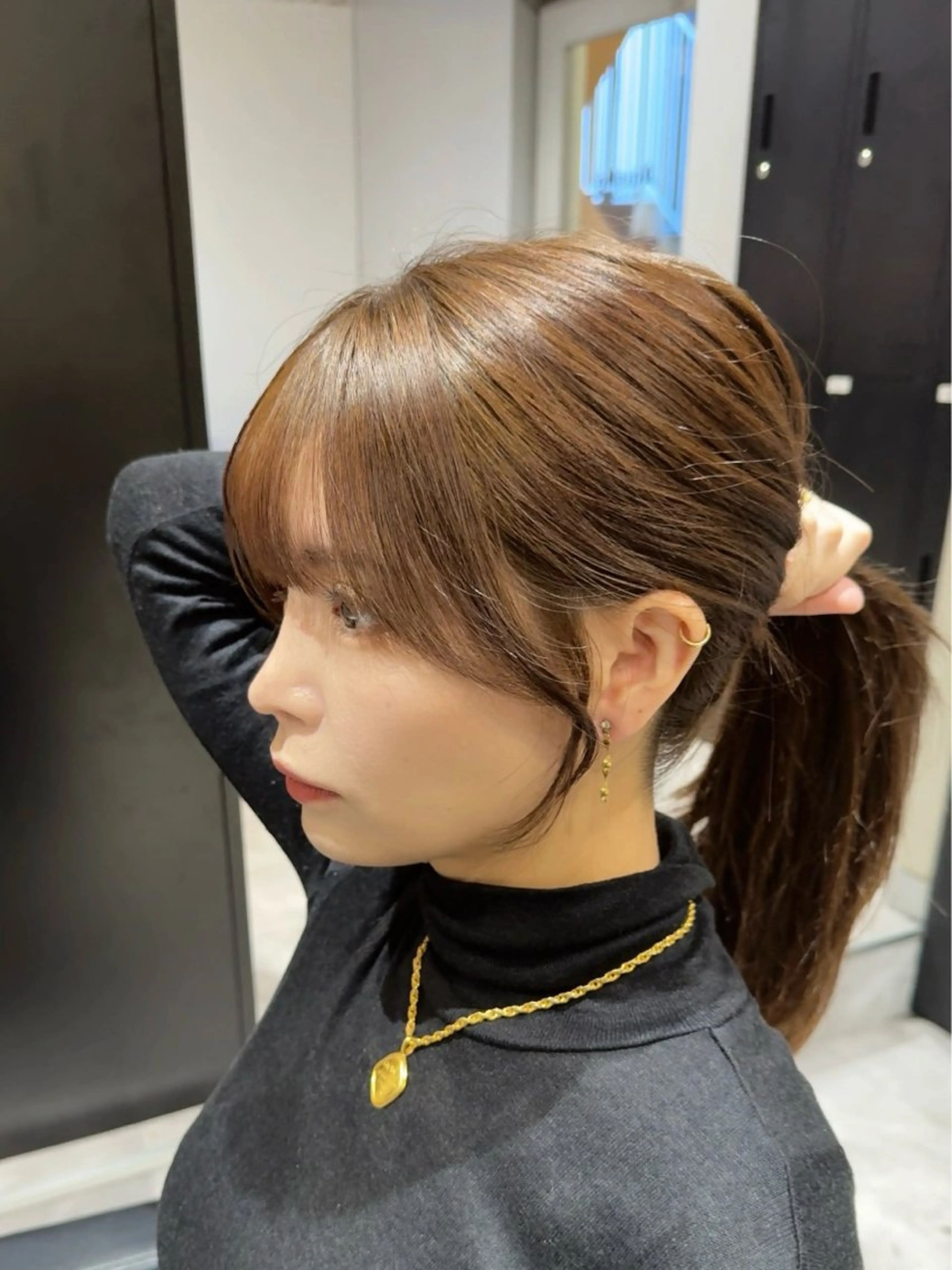 ロング 顔周りカット 💎韓国レイヤー ×エクステゆうま💎のヘアスタイル