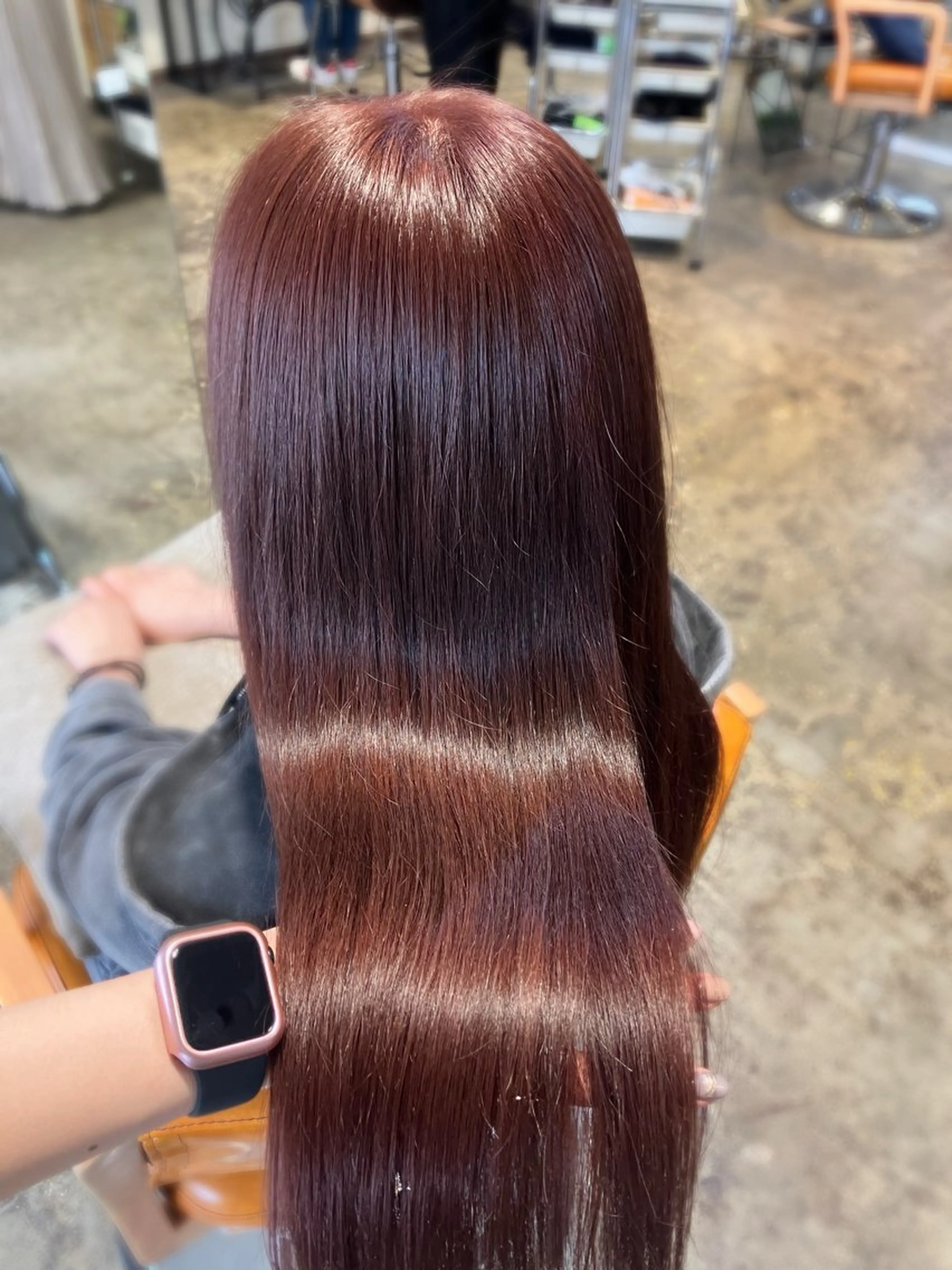 ロング カラー ブラウンカラー レッドカラー レッドブラウン 🫧縮毛矯正支持率 No.1 ほのか🫧のヘアスタイル