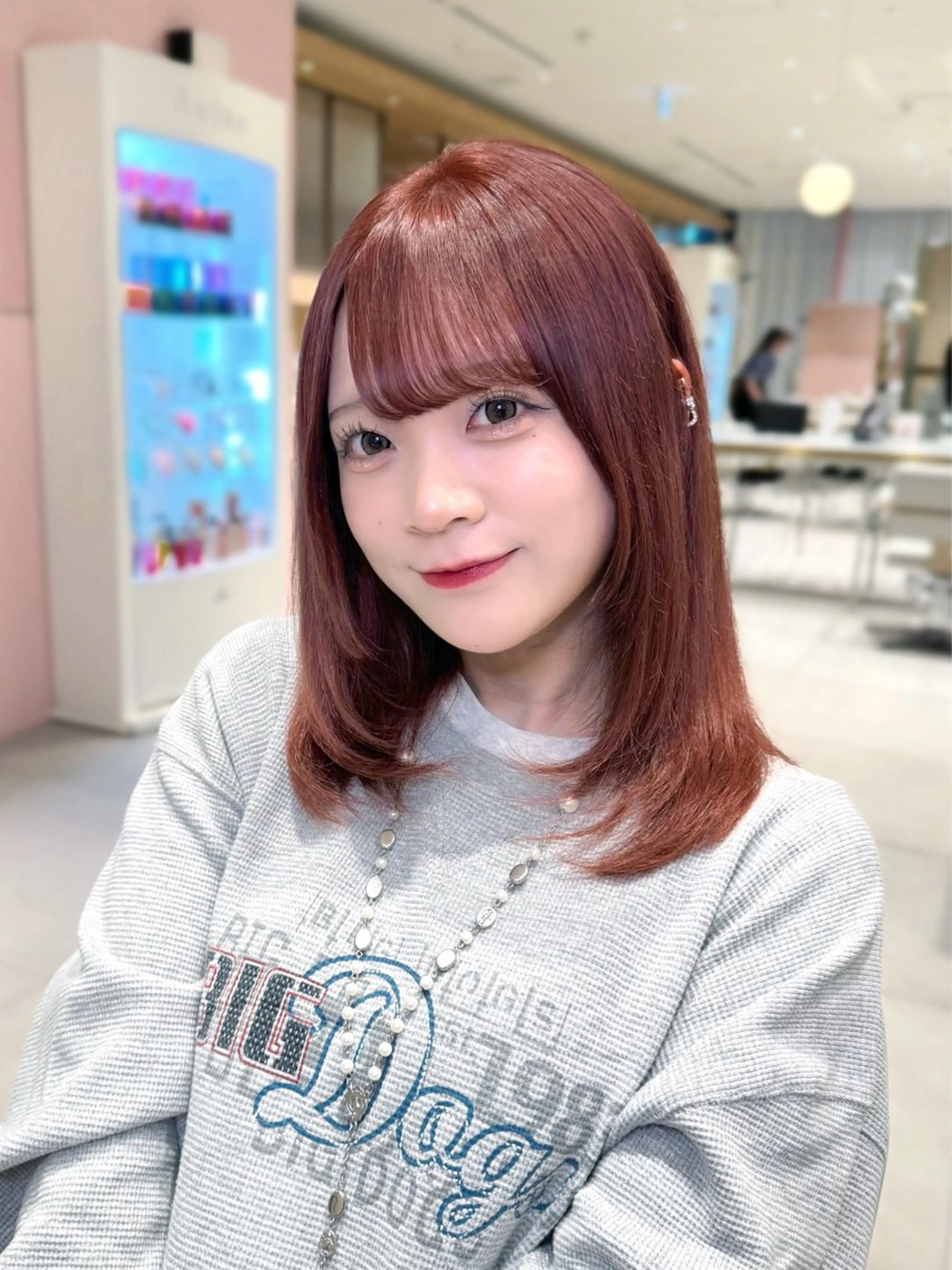 ミディアム カラー ヘアカラー トリートメント ヘッドスパ ヘアセット 韓国ヘア/レイヤー/ 顔まわり/りょーとのヘアスタイル