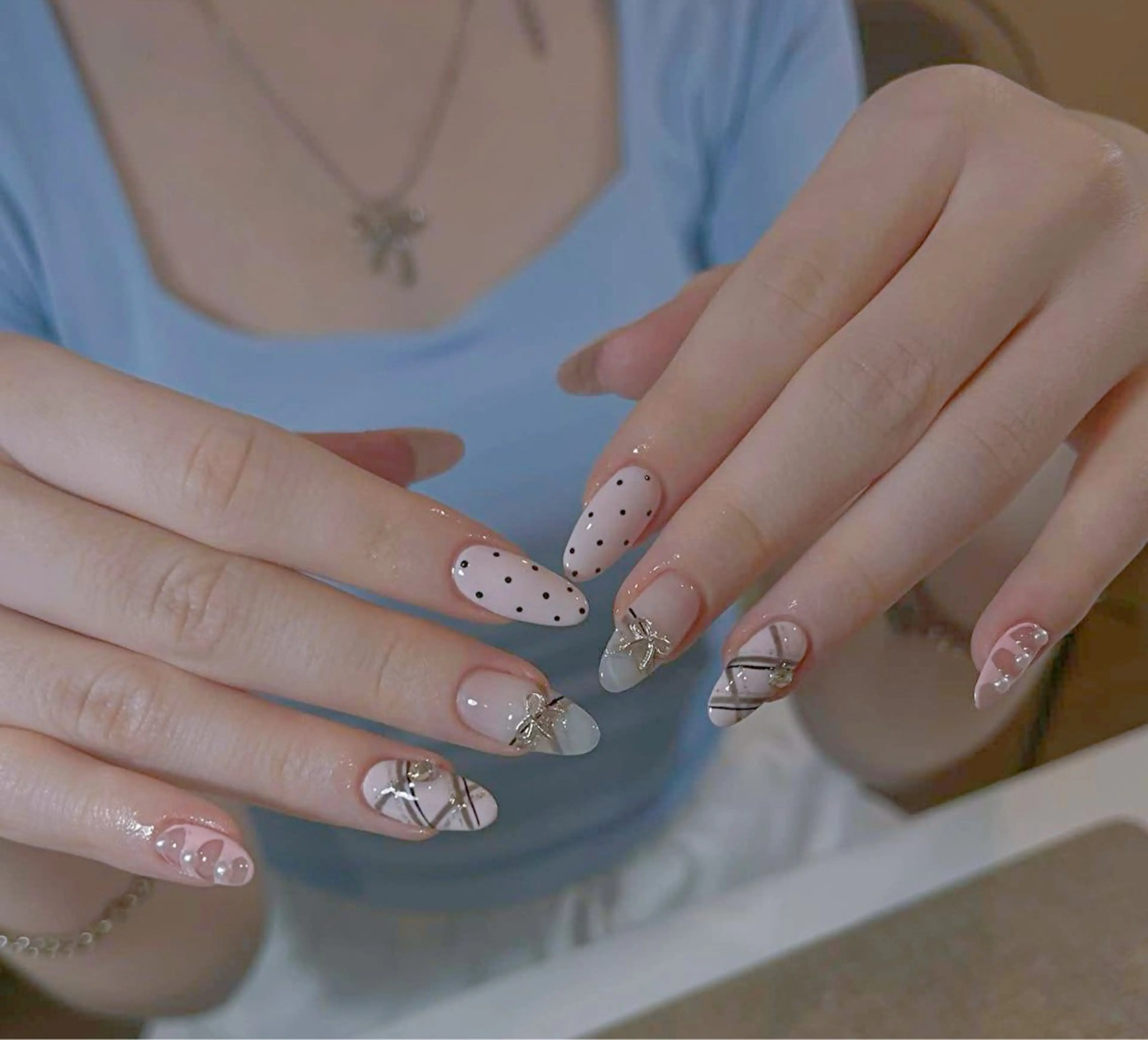 ネイル チークネイル フットネイル フレンチネイル グラデーション 韓国ネイル Ribbonnail salonのネイルデザイン