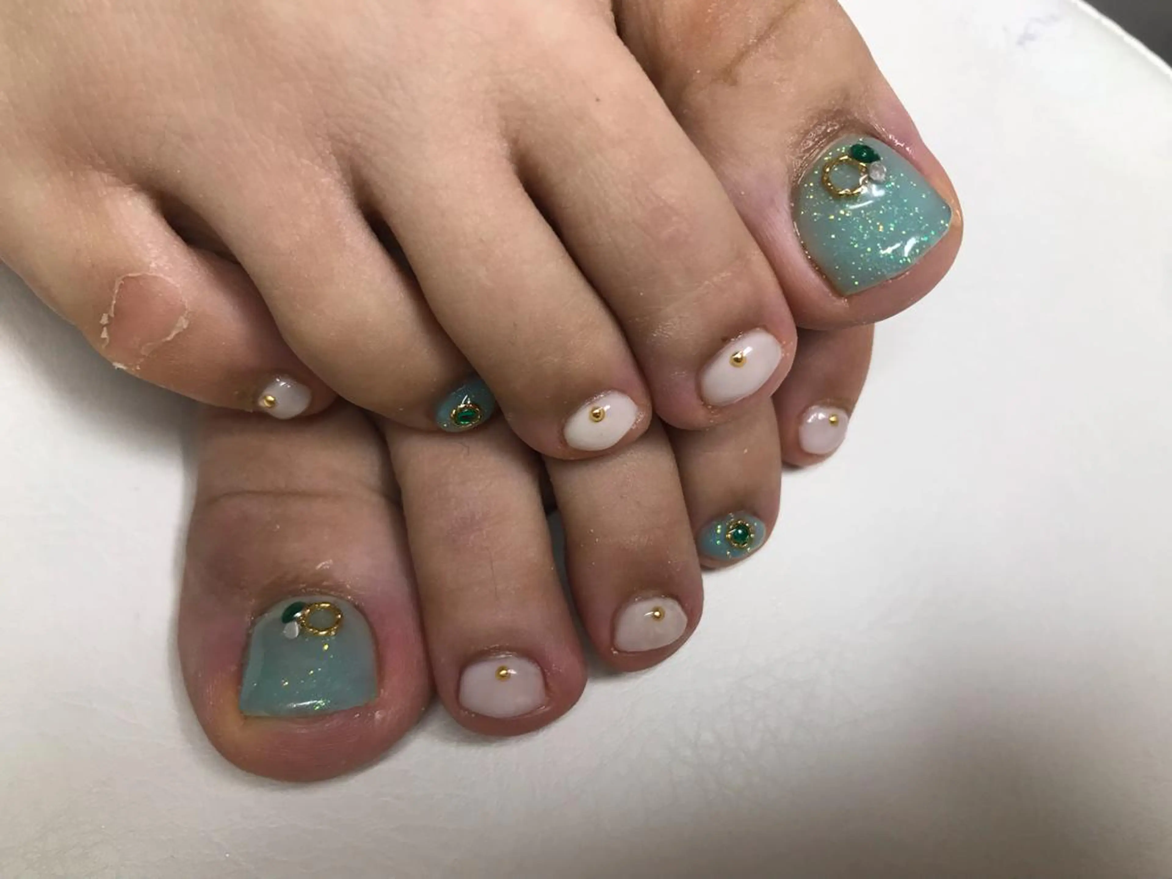 ネイル フットネイル Mana‪ ‪·͜· ❤︎‬のネイルデザイン