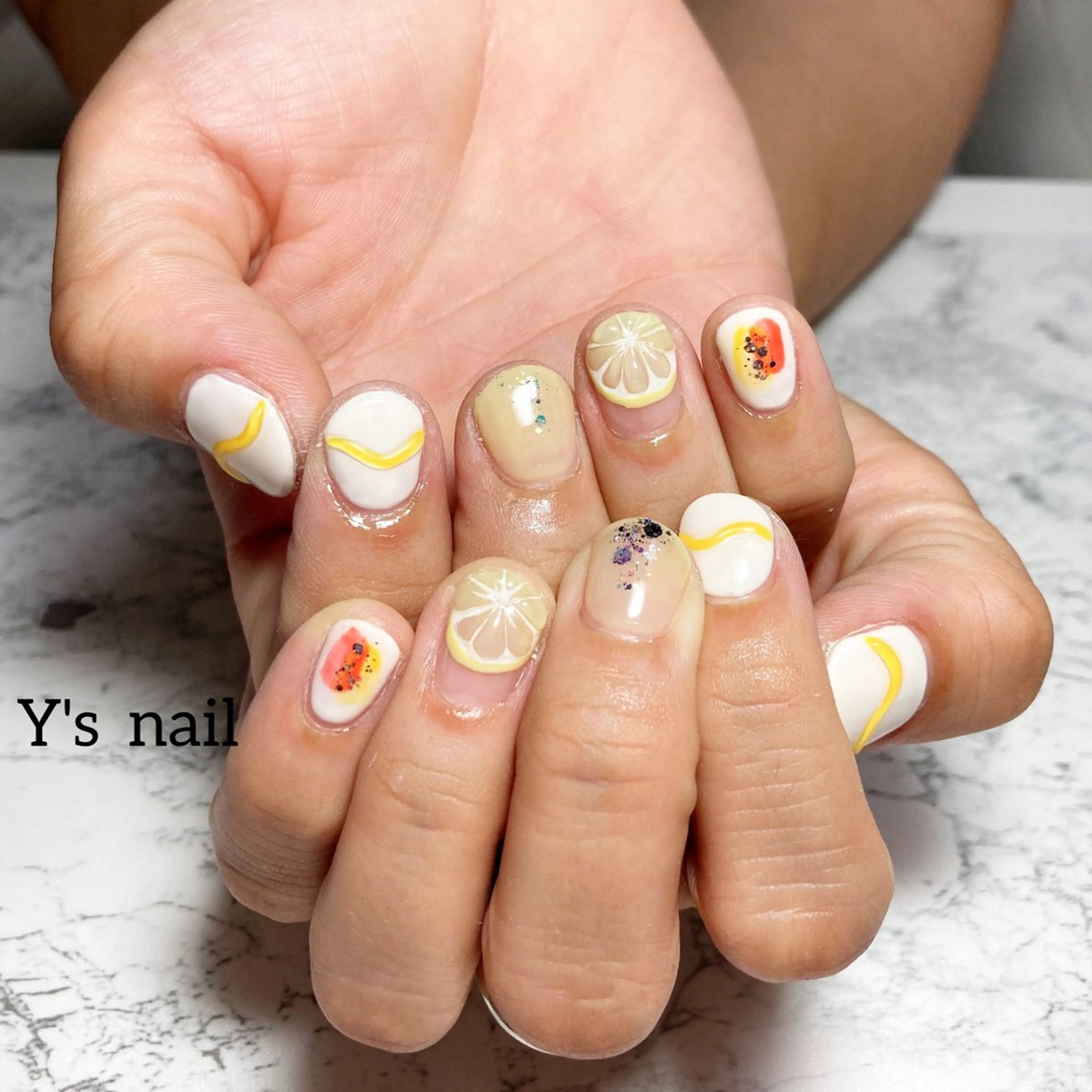 ネイル 手書きが得意🖌️ Y’s  nailのネイルデザイン