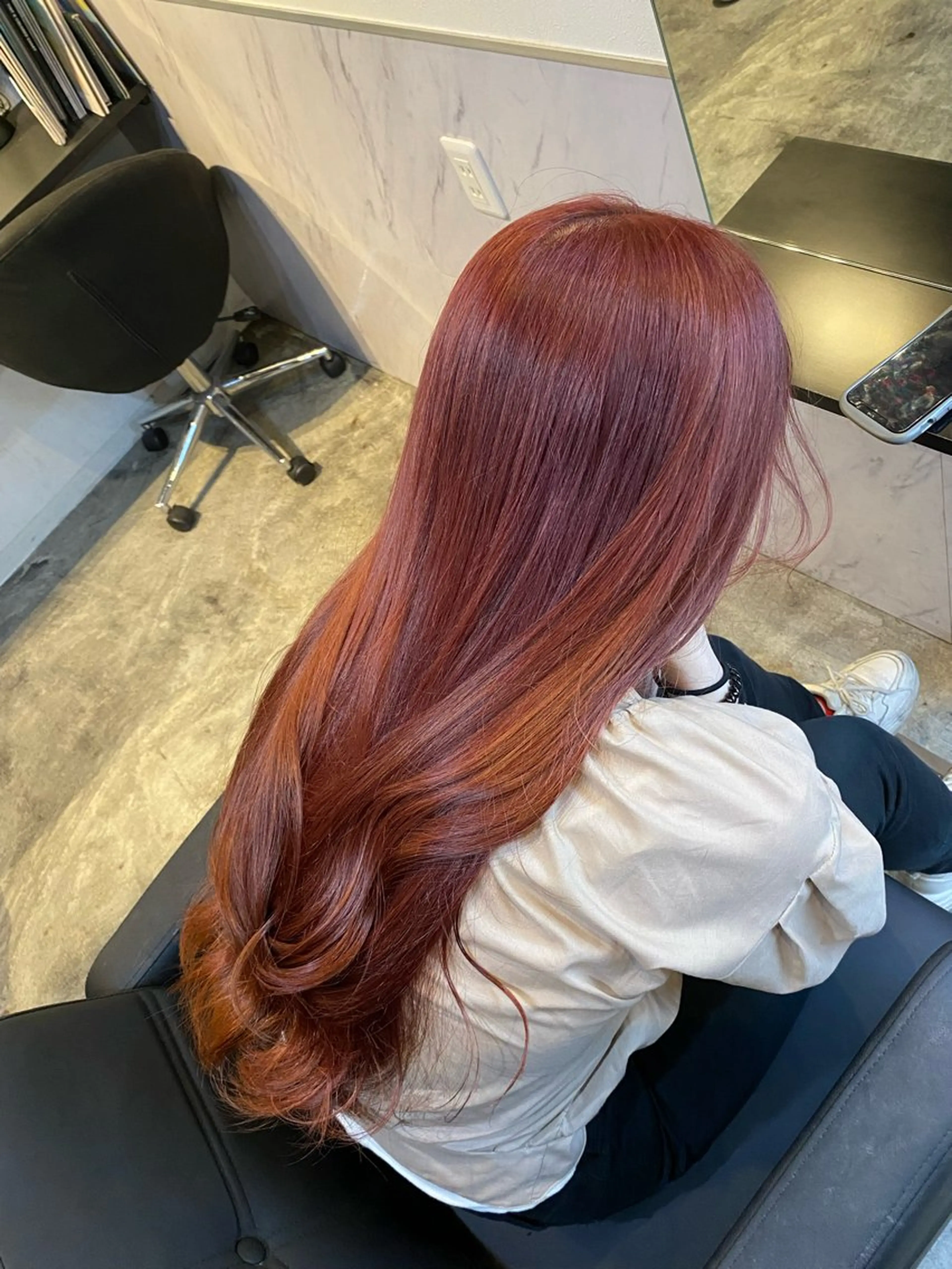 ロング カラー ブリーチカラーと、髪 質改善。HARUKAのヘアスタイル