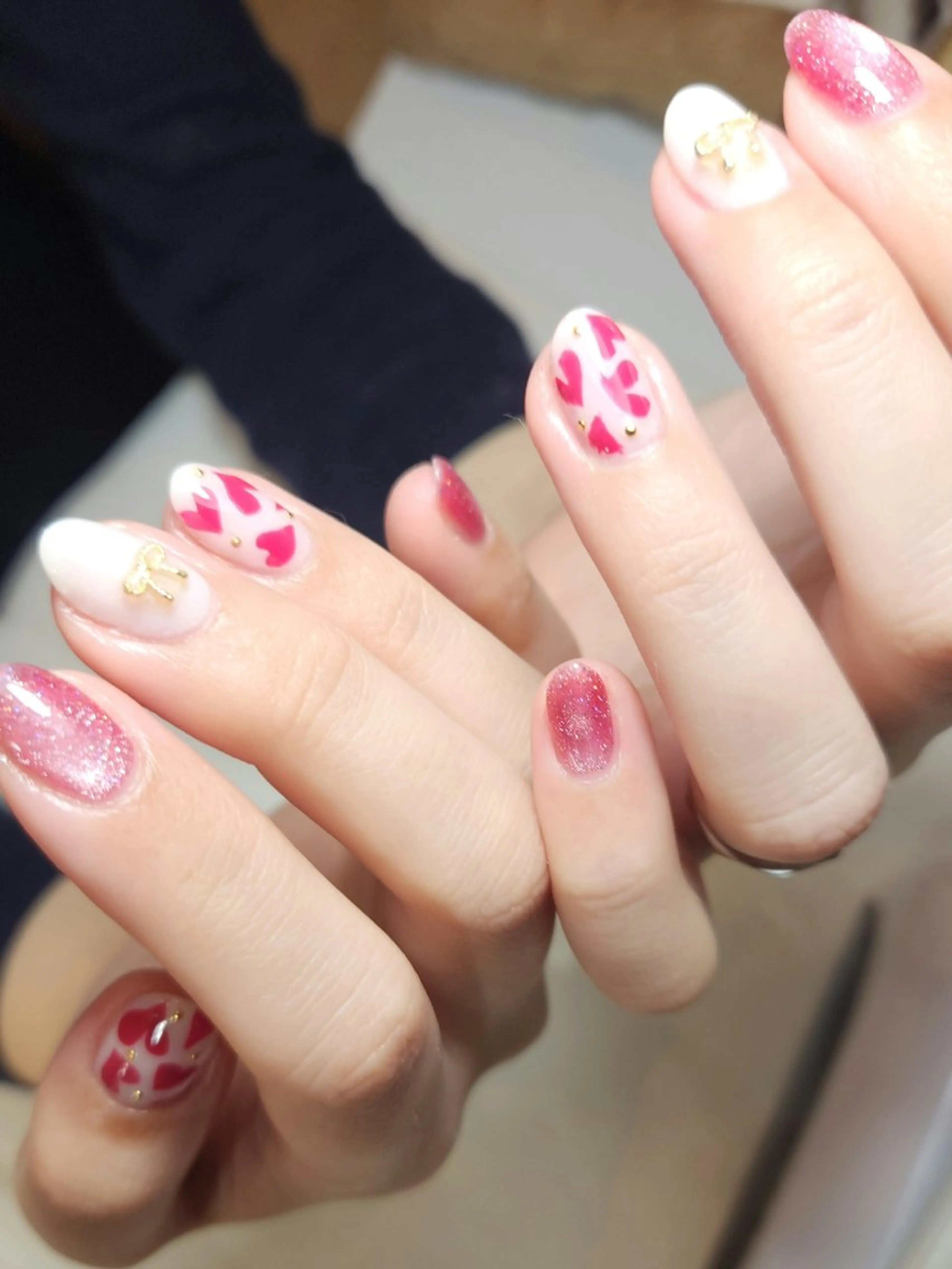ネイル ハート バレンタイン Non.中目黒nail所属・NailSalon N.中目黒のネイルデザイン