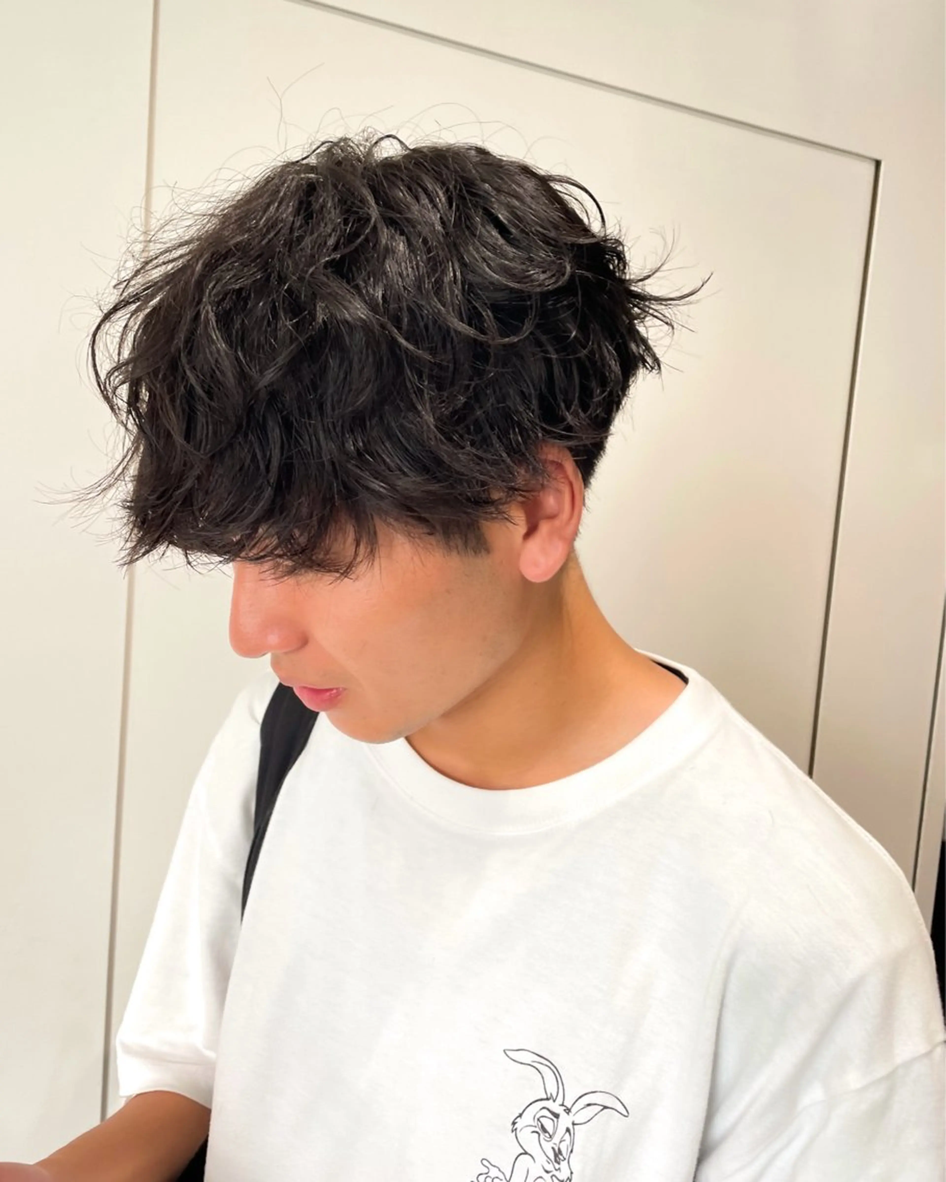 パーマ メンズ マッシュ メンズパーマ 刈り上げ est-r. Shionのヘアスタイル