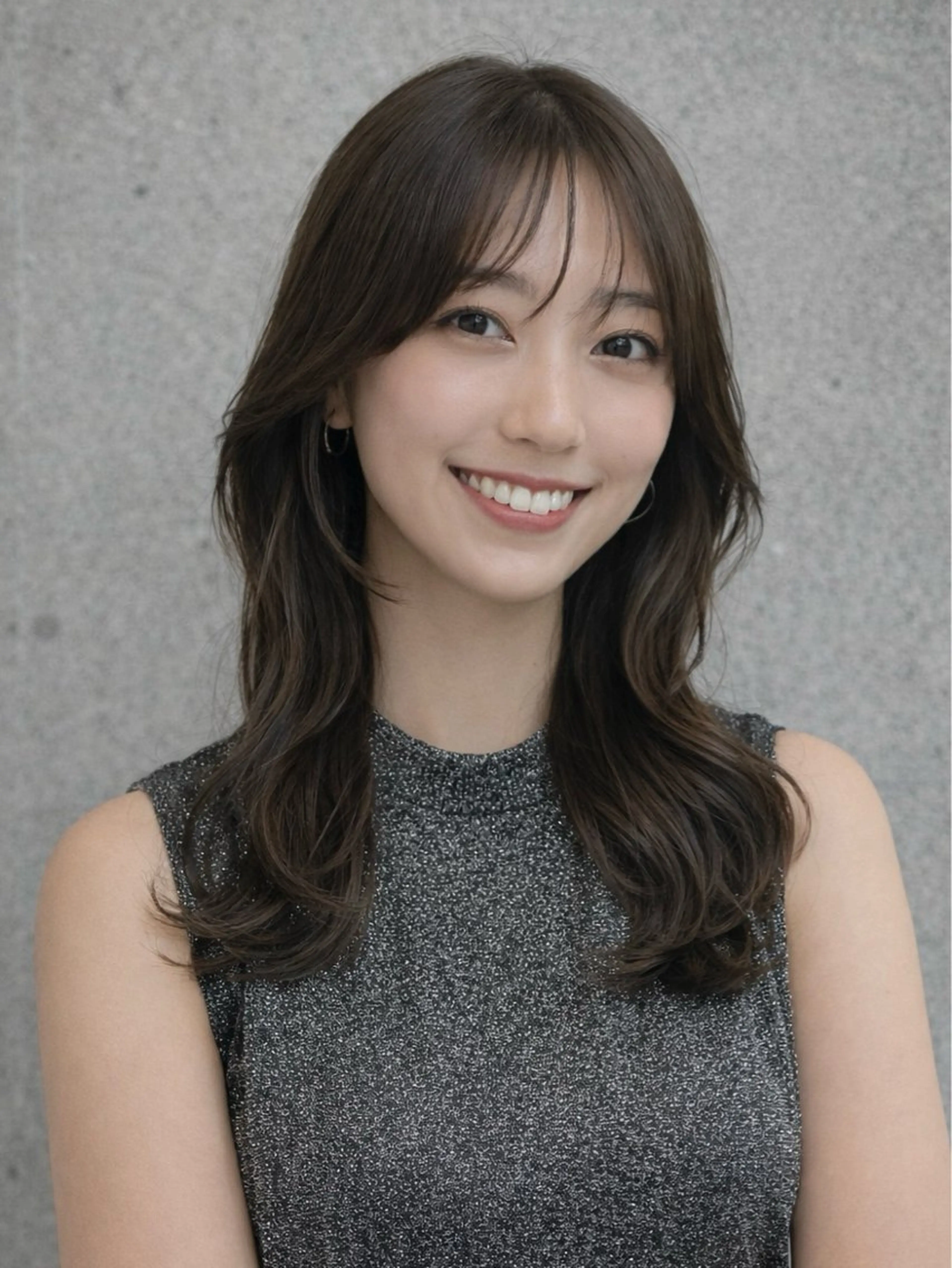 ミディアム カット ヘアカラー トリートメント 透明感カラー/恵比寿 /レイヤーカット大場のヘアスタイル