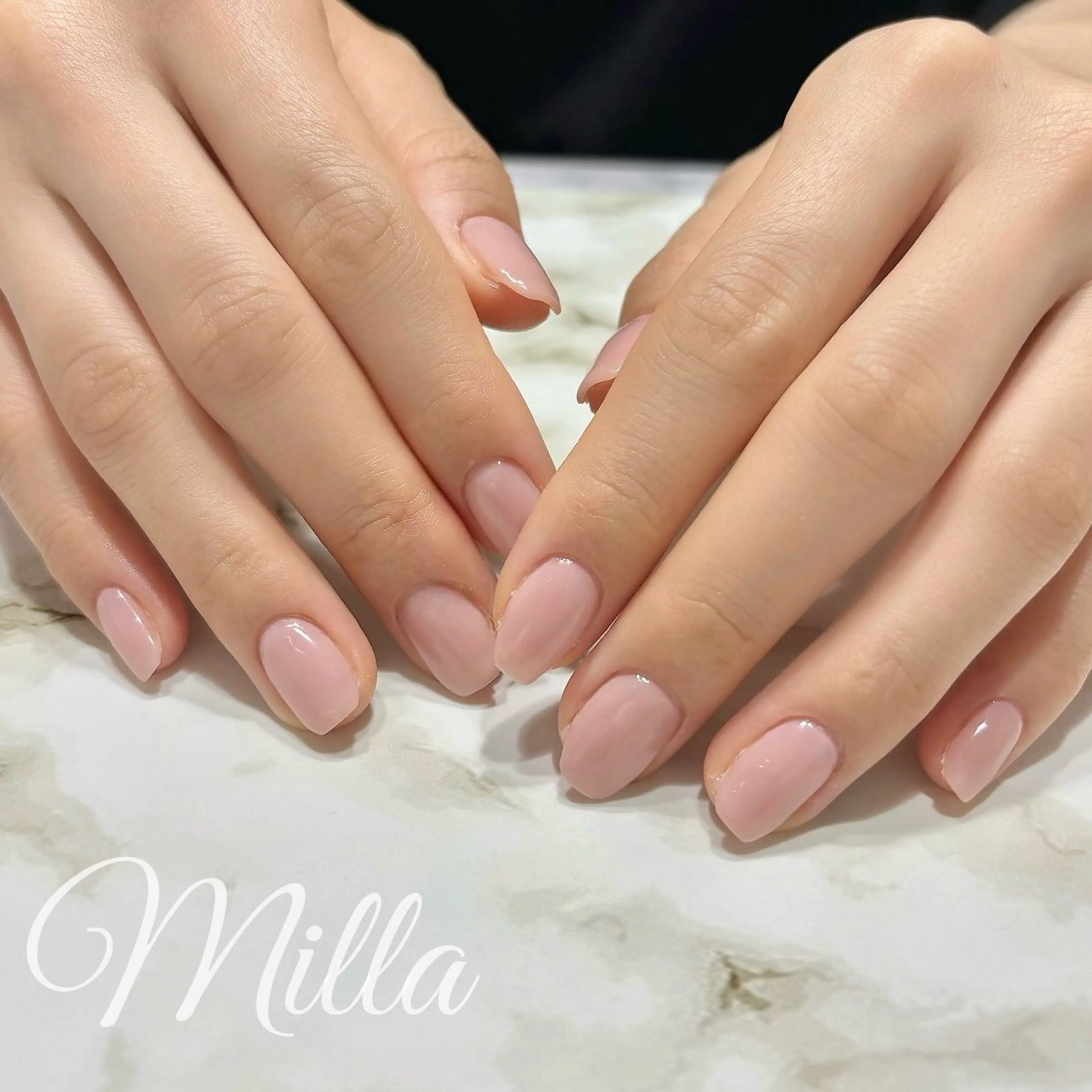 ネイル ワンカラーネイル ピンク Nail Salon Milla / ミラのネイルデザイン