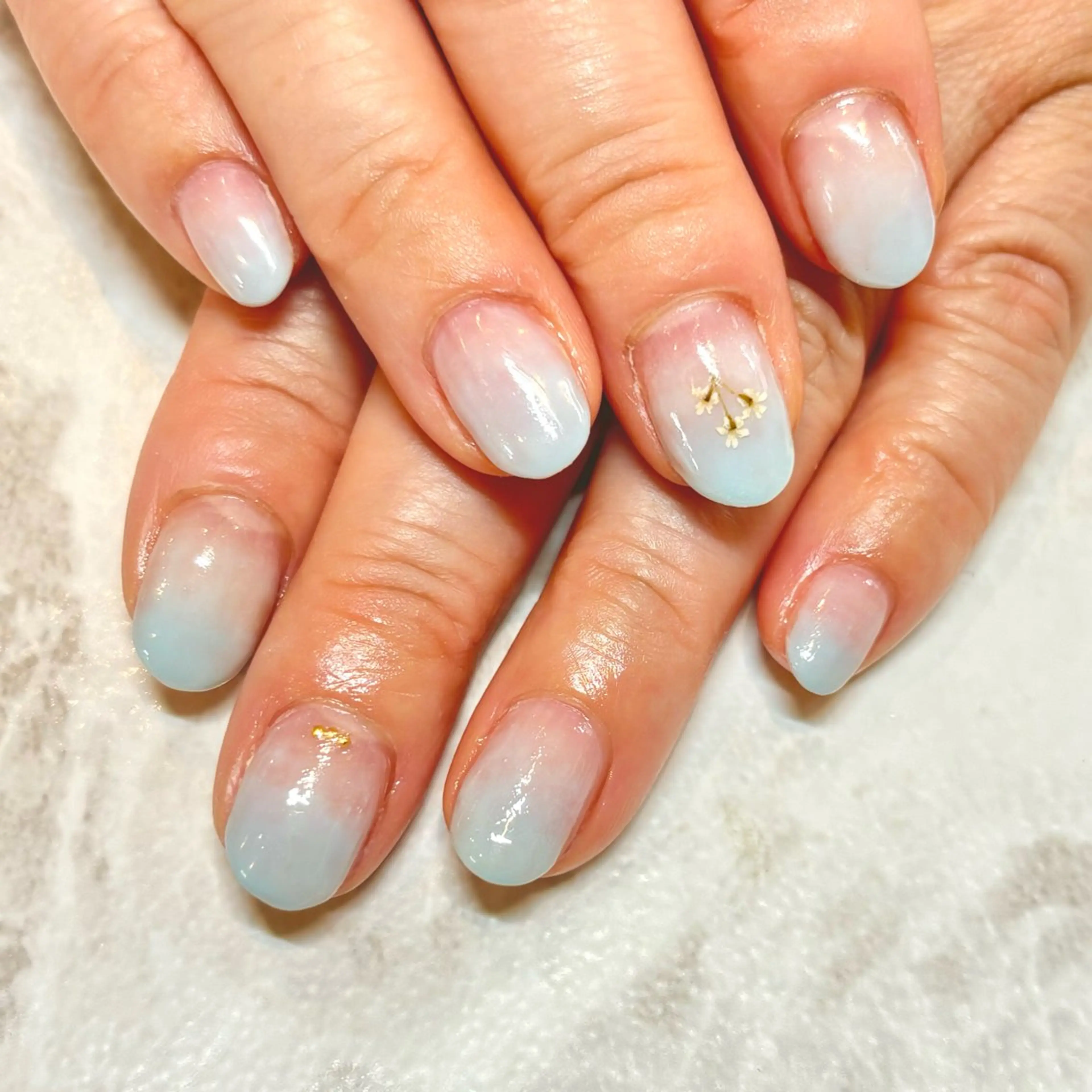 ネイル フラワーネイル ホワイト SEPT NAIL こばやしのネイルデザイン