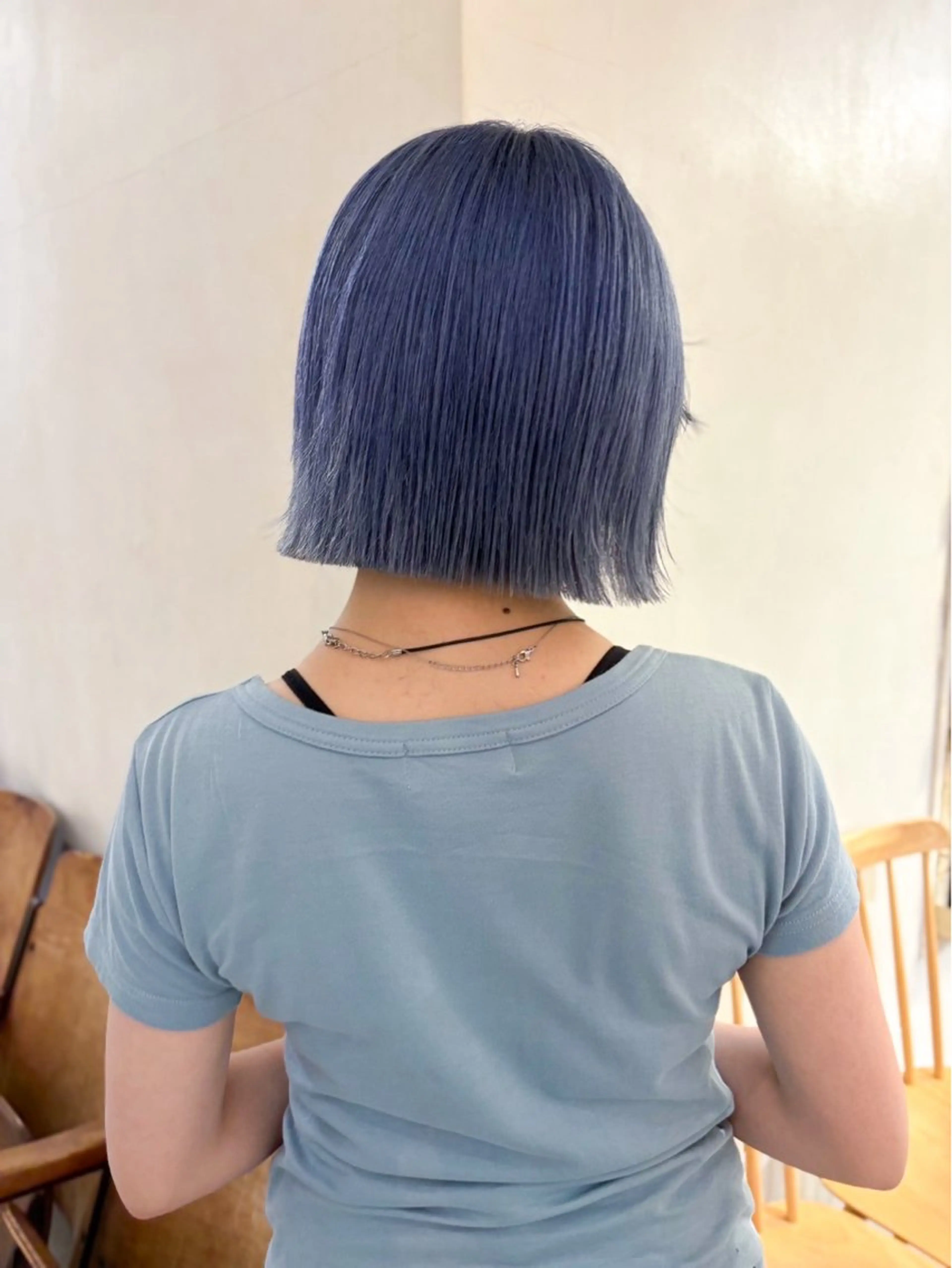 ショート ボブ レイヤー×ブリーチ/ パーマ/ﾘｭｳﾄのヘアスタイル