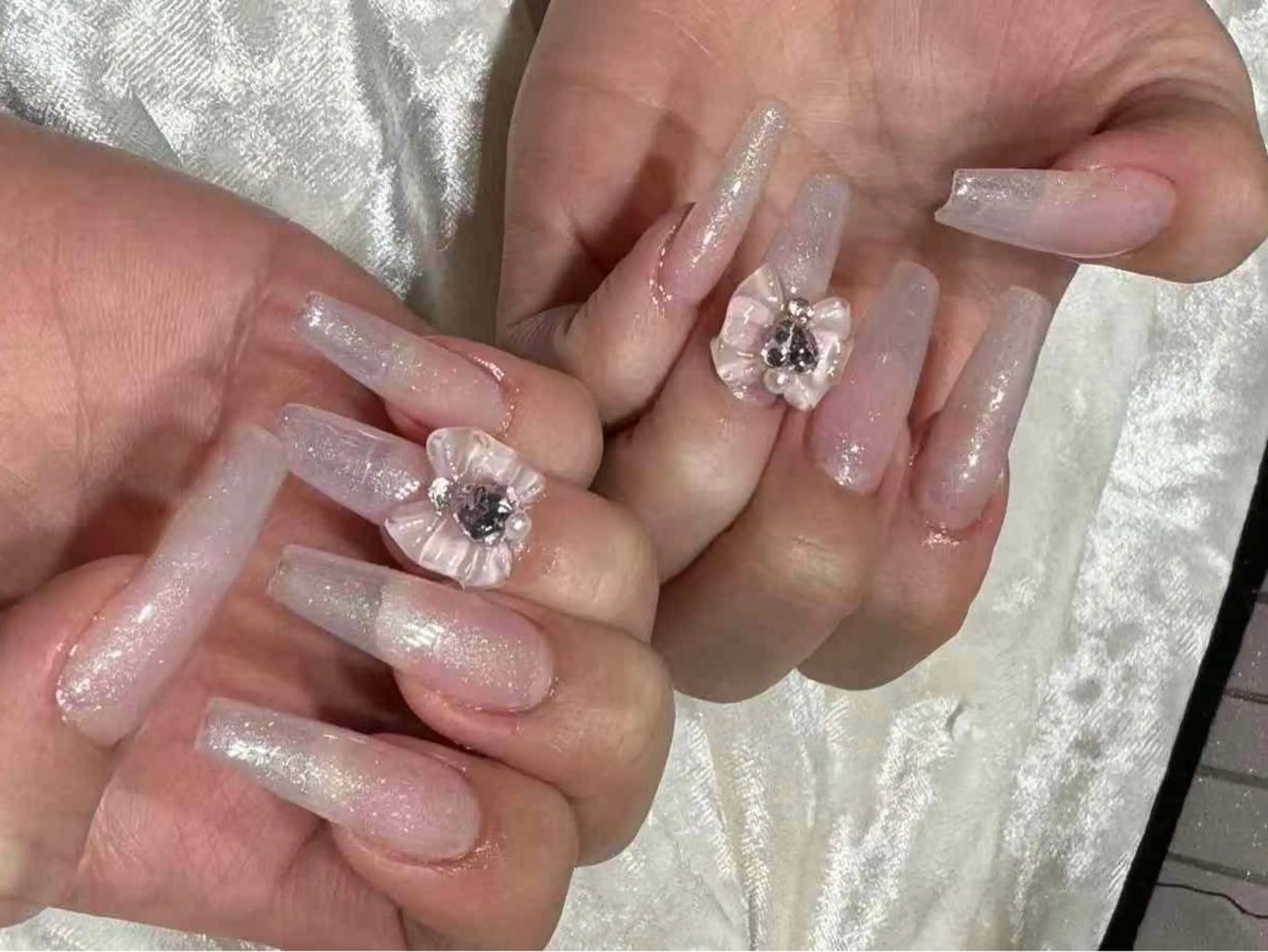 ネイル アートネイル フットネイル ジェルネイル ハート マグネットネイル Babarla　Nail　Salon所属・babarla Nailのネイルデザイン