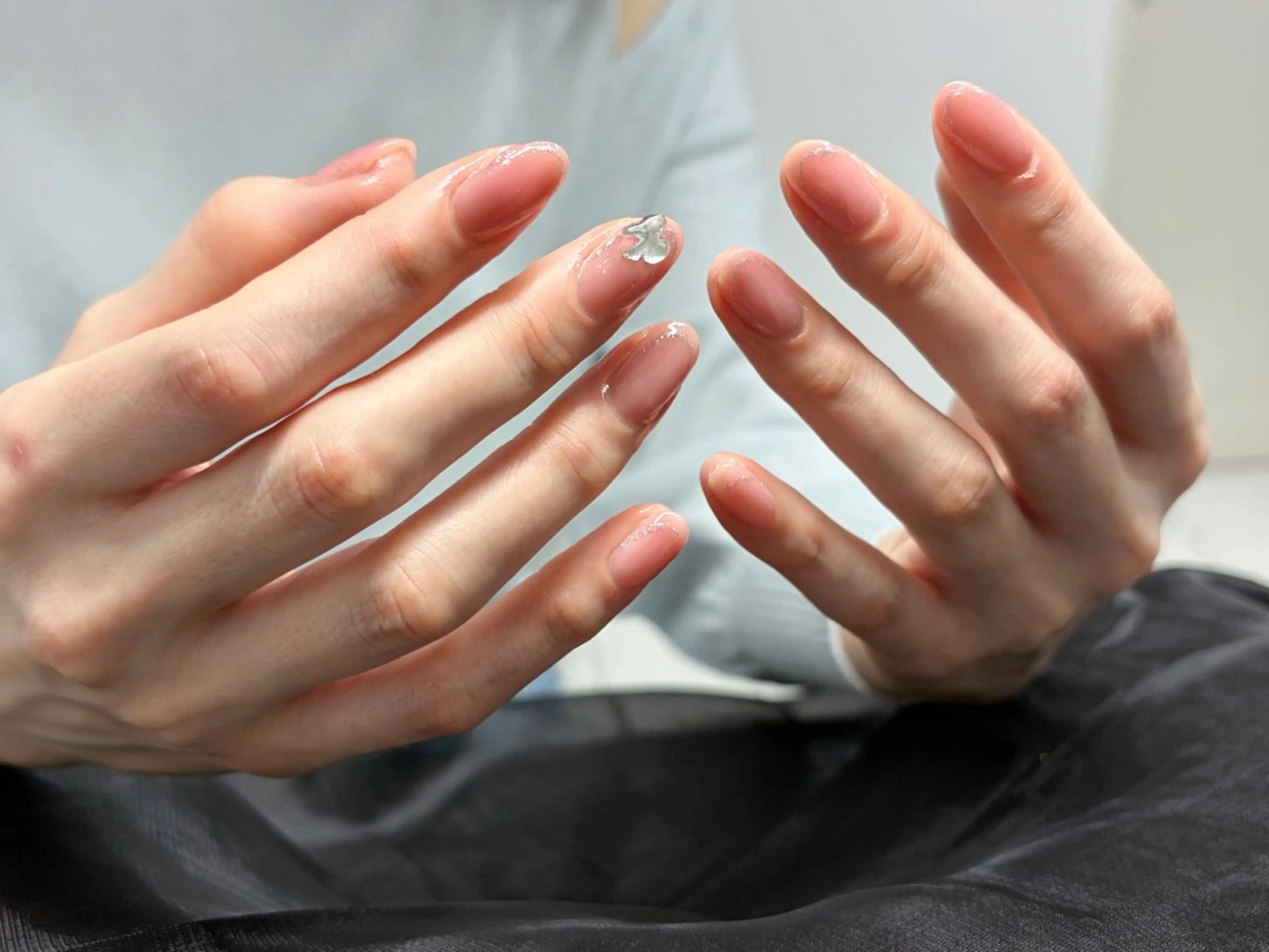 ネイル スカルプネイル シンプルネイル Lunailsalon所属・Lu nailsalonのネイルデザイン