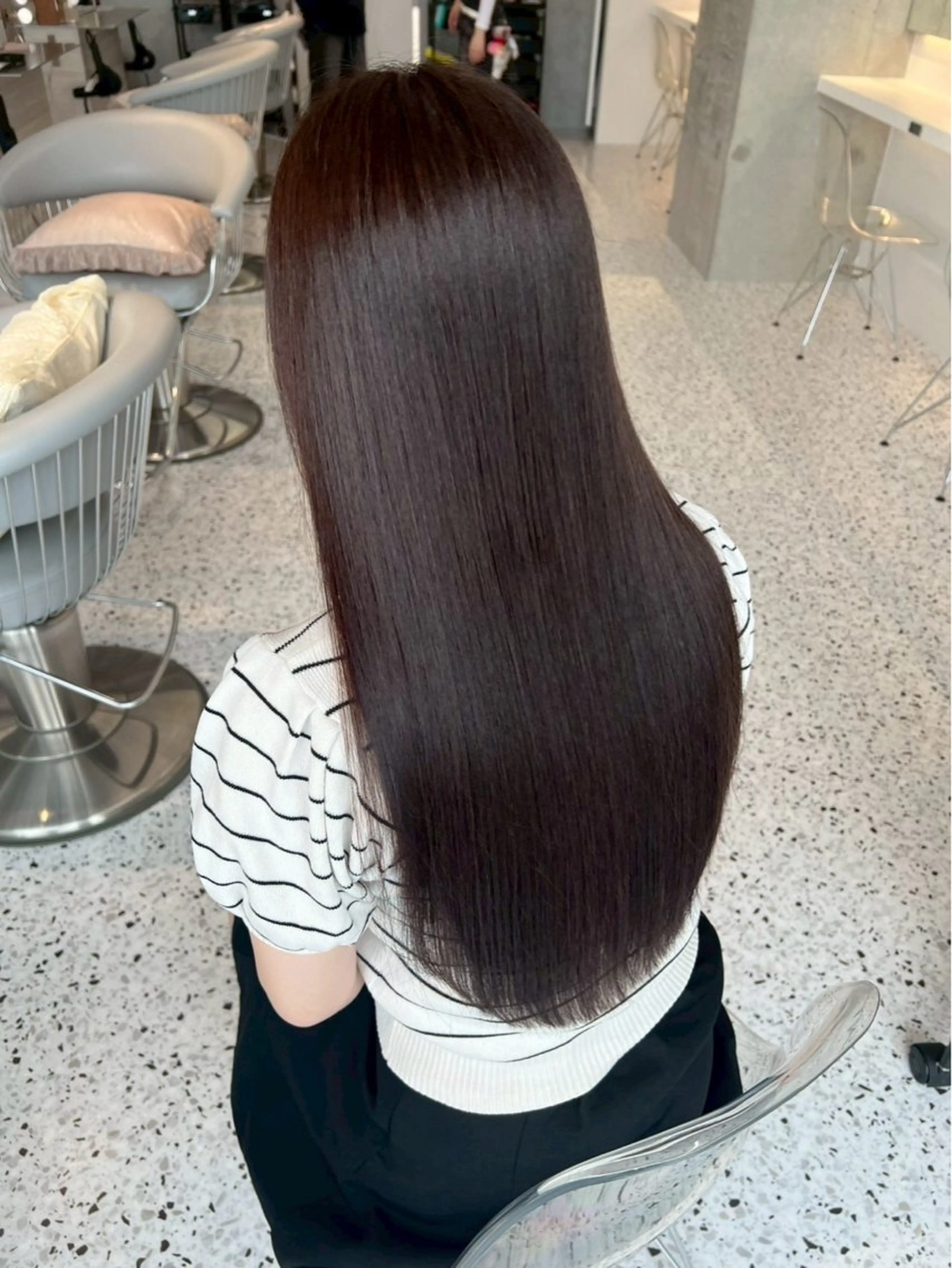 ロング 縮毛矯正 🫧髪質改善 🫧かずやのヘアスタイル