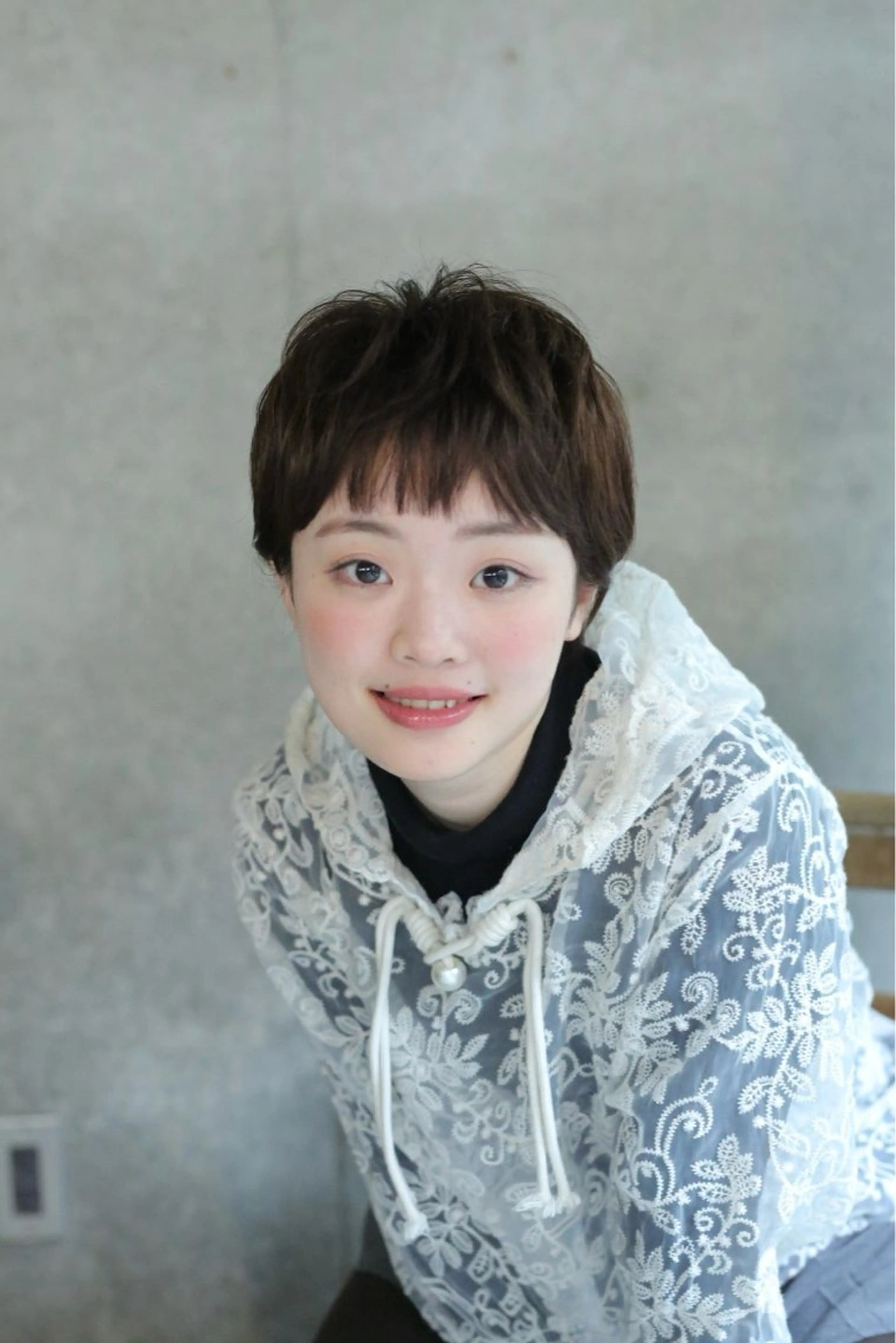 ショート ボブ レイヤーカット マレットヘア カット SHOTA ハイライト/パーマのヘアスタイル