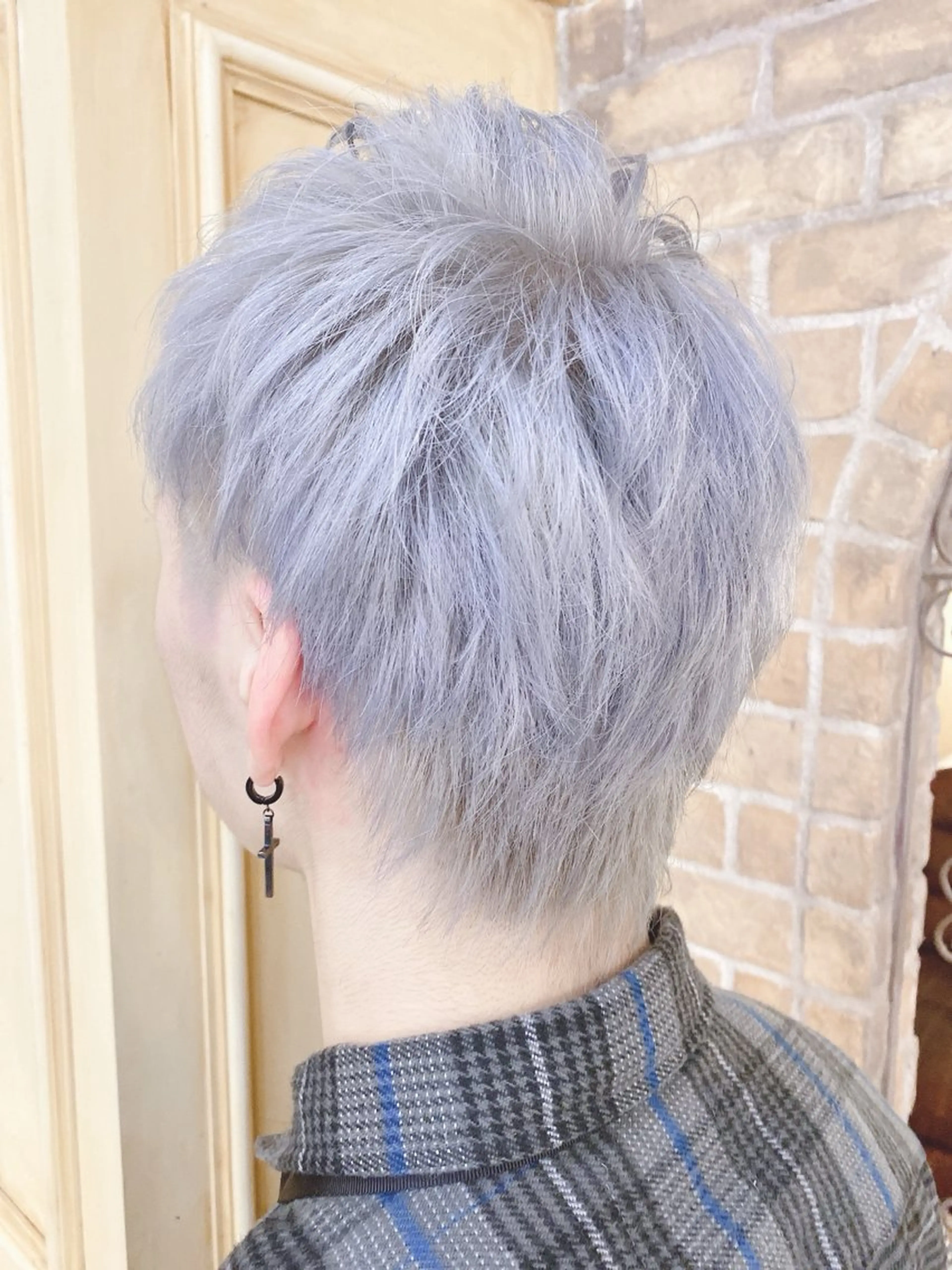 ショート カラー ブリーチ シルバー ホワイトシルバー カット ヘアカラー トリートメント 韓国ヘアー🦄ྀི オタク美容師🌈山本のヘアスタイル