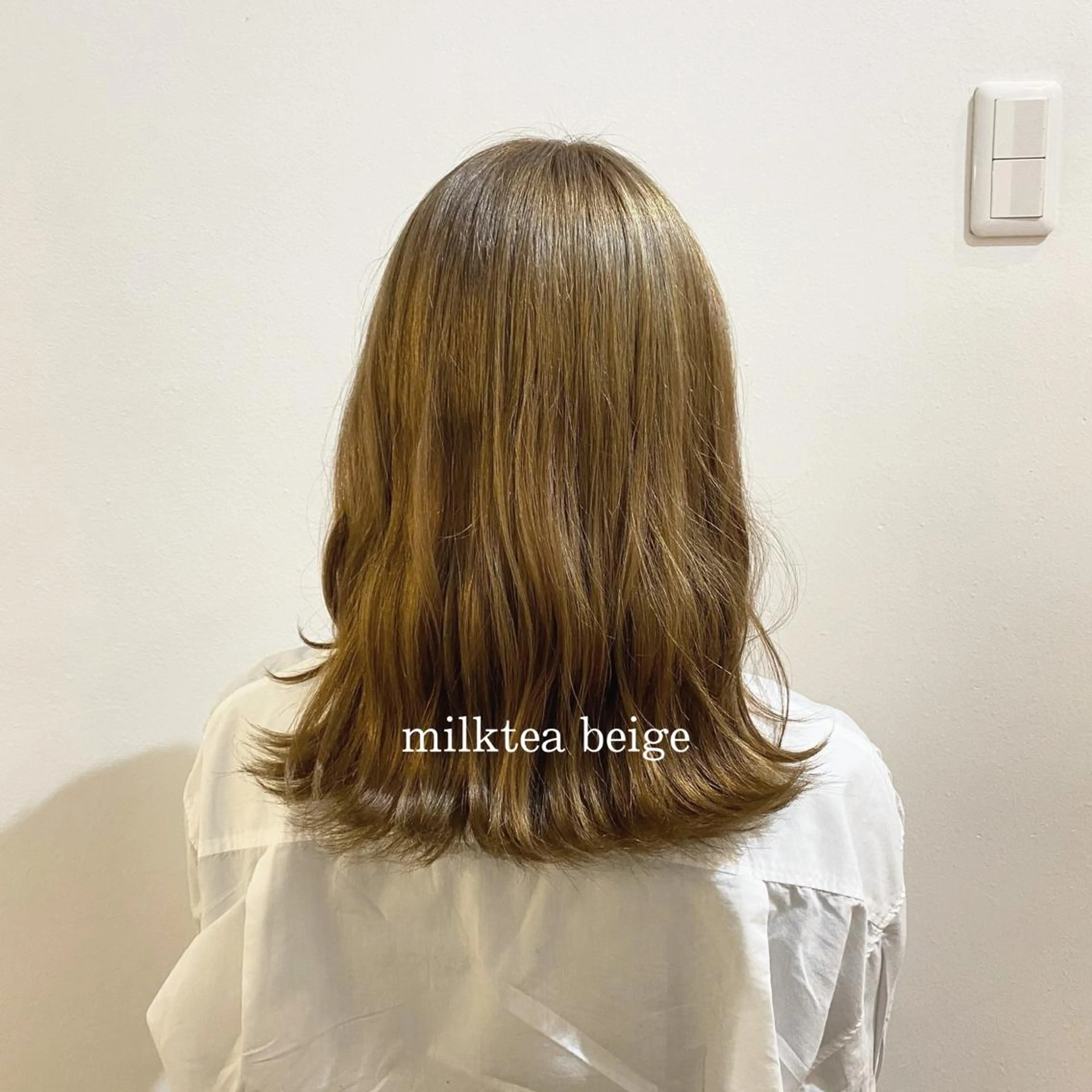 ミディアム カラー ベージュカラー 外国人風カラー ハル🌸柔色/ ブリーチなし/艶髪のヘアスタイル