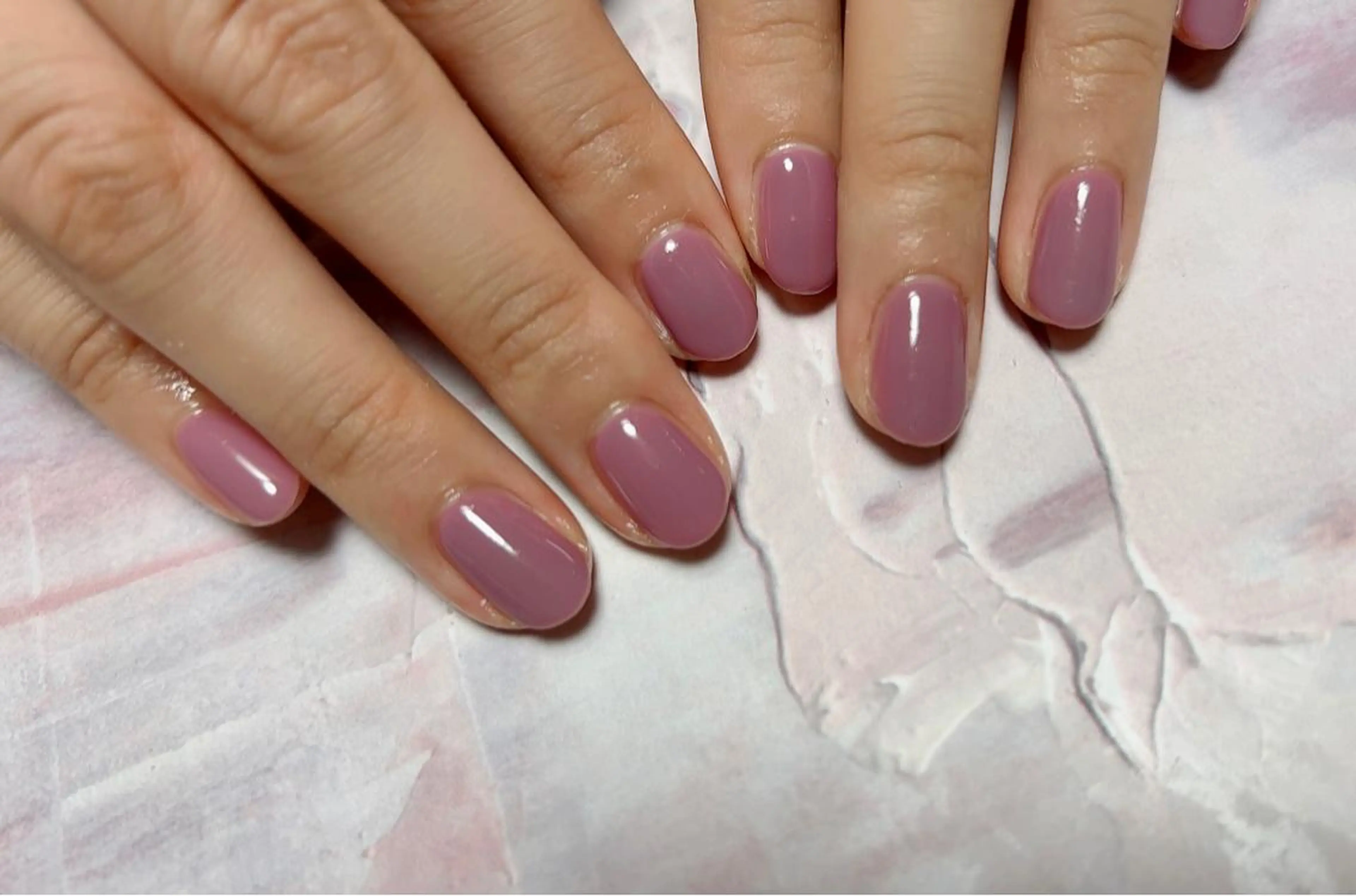 ネイル ワンカラーネイル パープル kikinail 溝の口のネイルデザイン