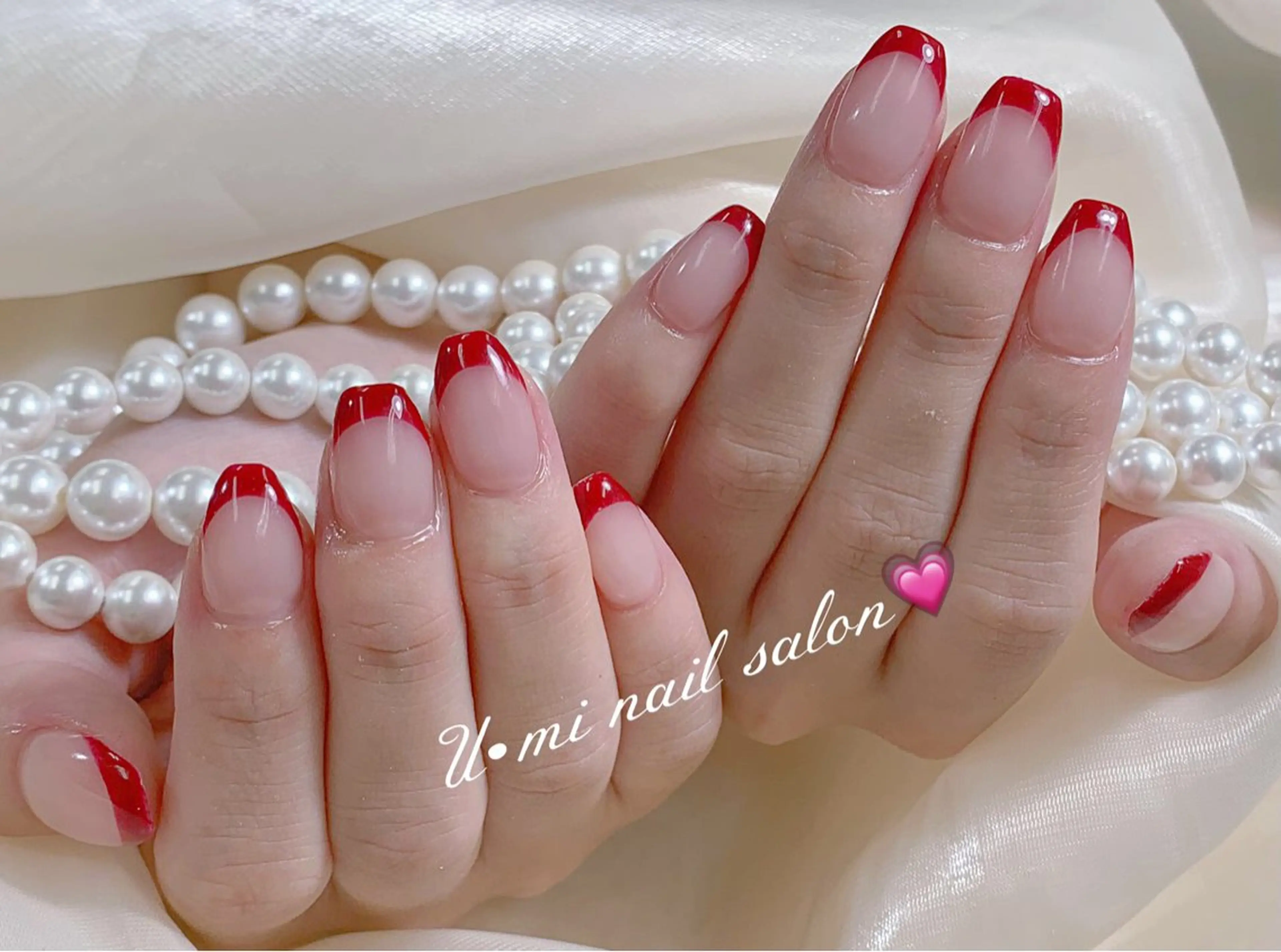 ネイル フレンチネイル Ｕ·Mi nail salon所属・u・mi  上野御徒町パラジェルのネイルデザイン