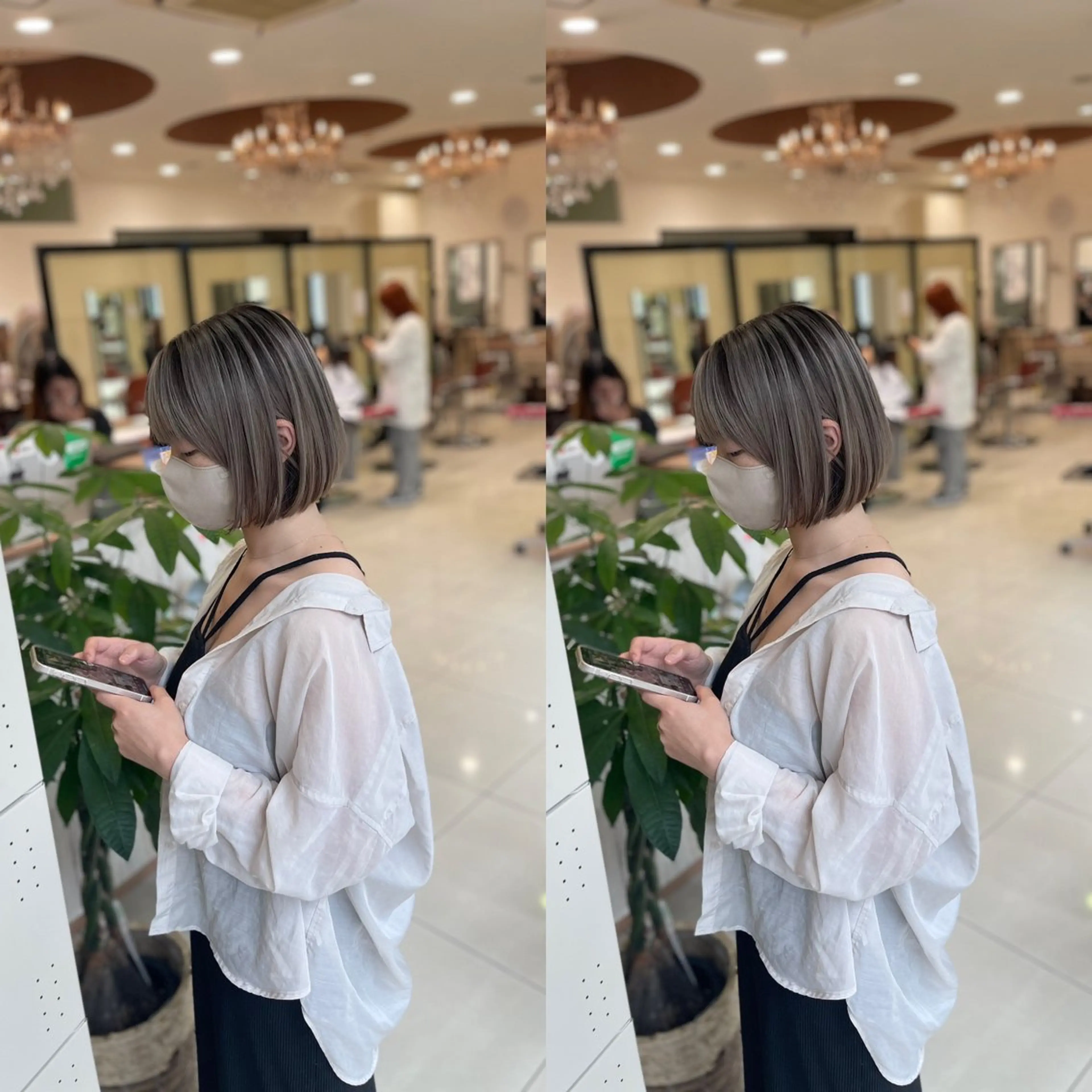 ショート ヘアカラー Y Uのヘアスタイル