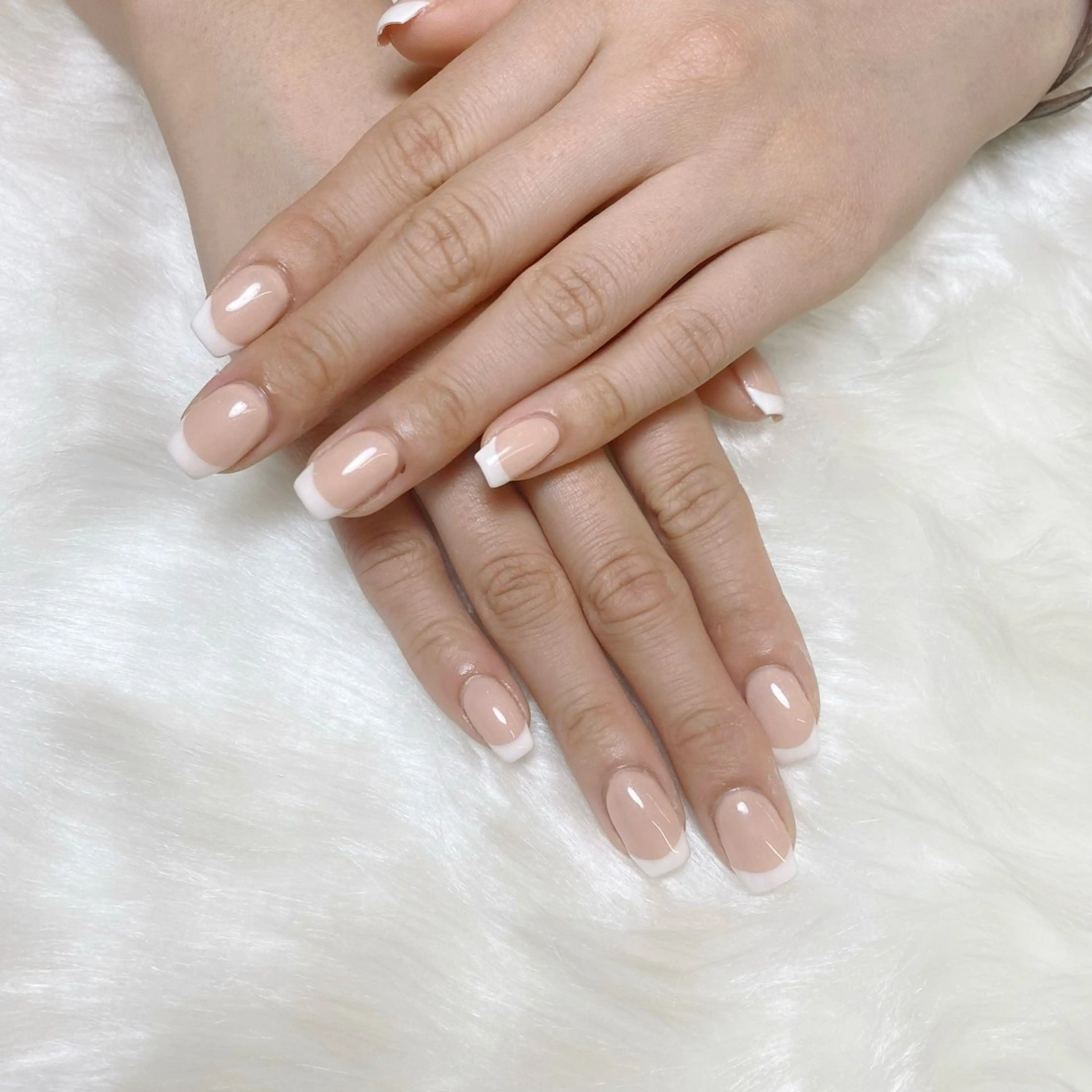 ネイル ブルー 長さ出し フラッシュネイル フットネイル フレンチネイル ハンドネイル fein. miku🎀🍼のネイルデザイン