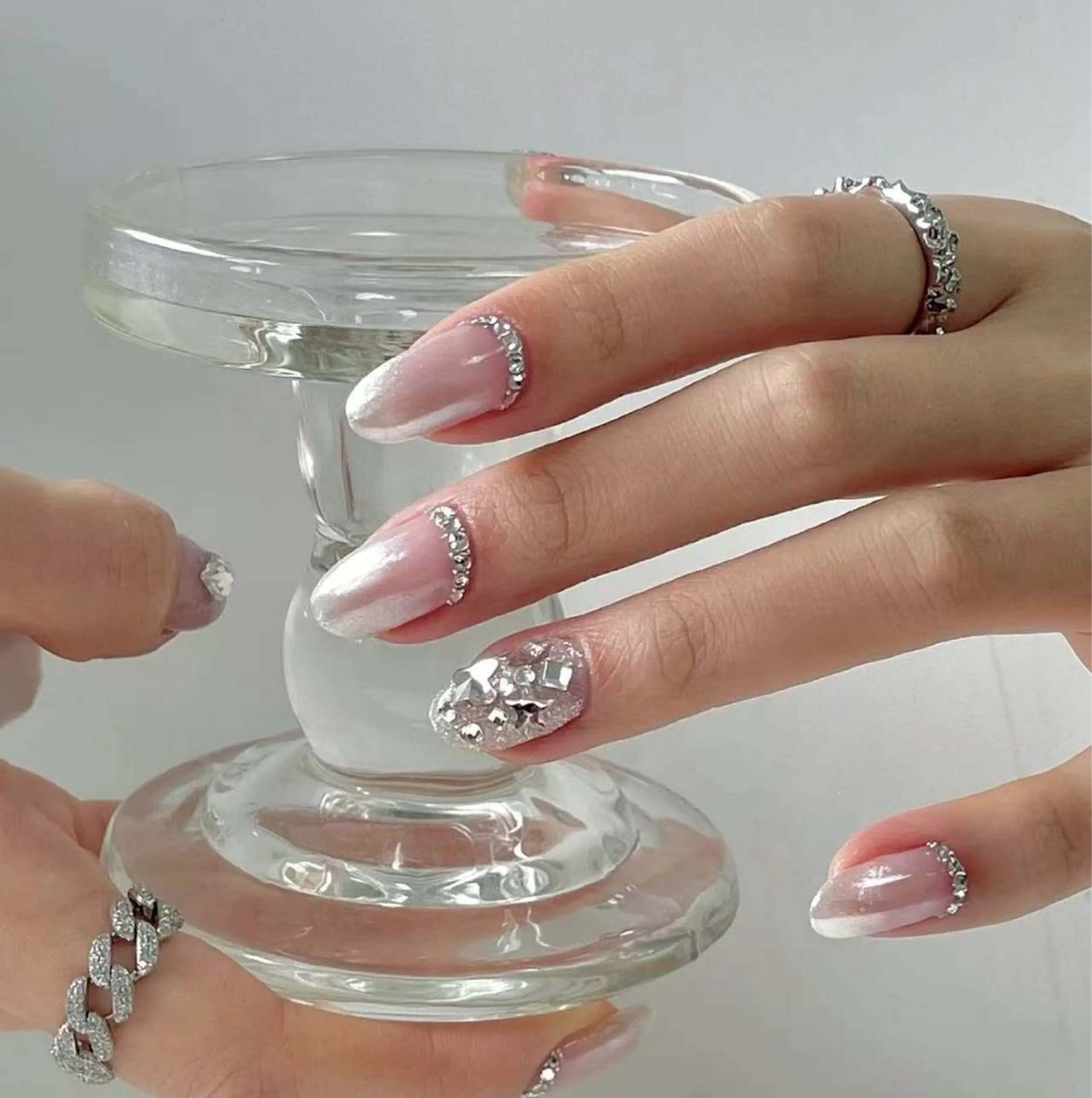 ネイル オーロラネイル フラワーネイル フットネイル フレンチネイル ジェルネイル ハンドネイル BabyYouMi ねねのネイルデザイン