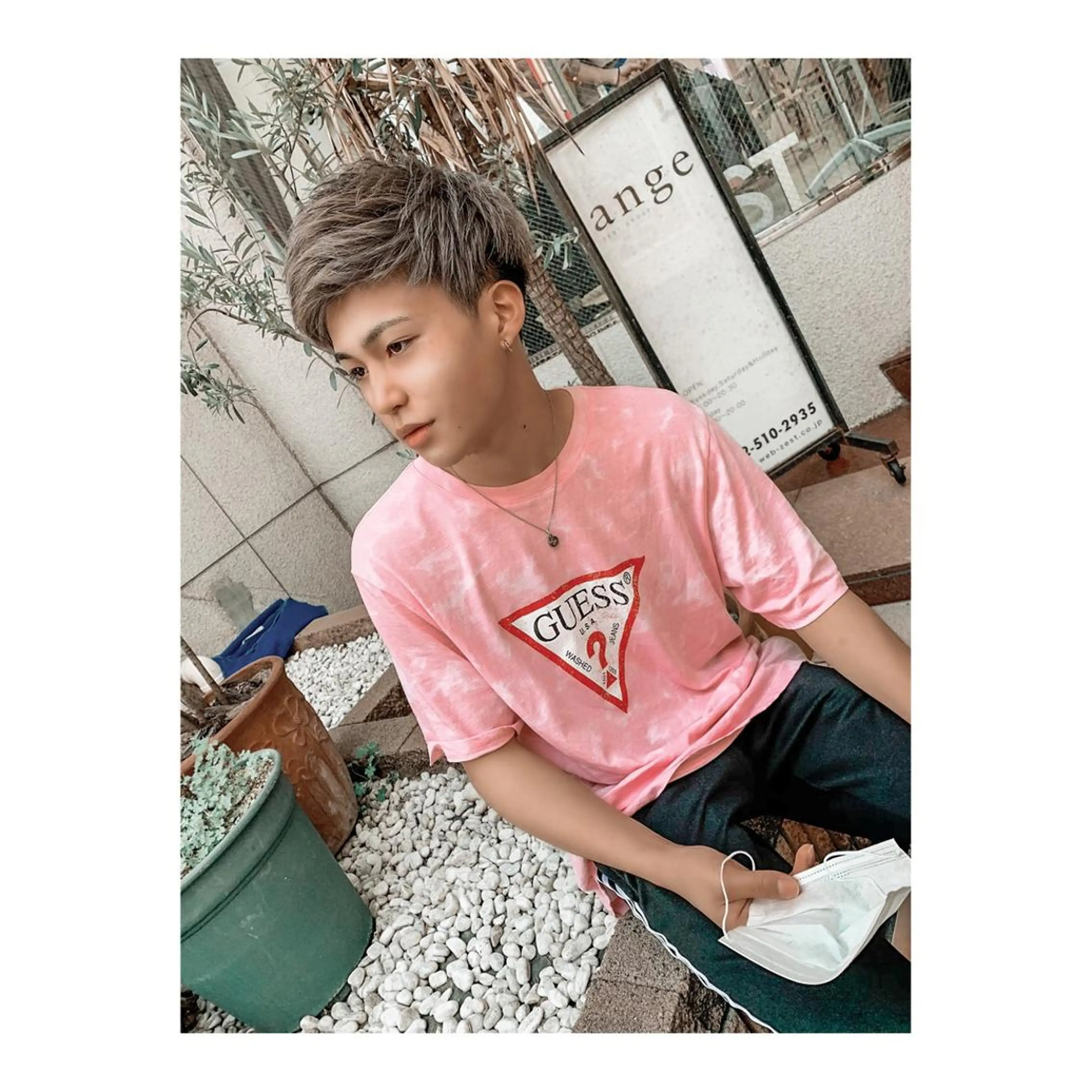 ショート カラー ヘアアレンジ メンズ ange☞ soutaのヘアスタイル