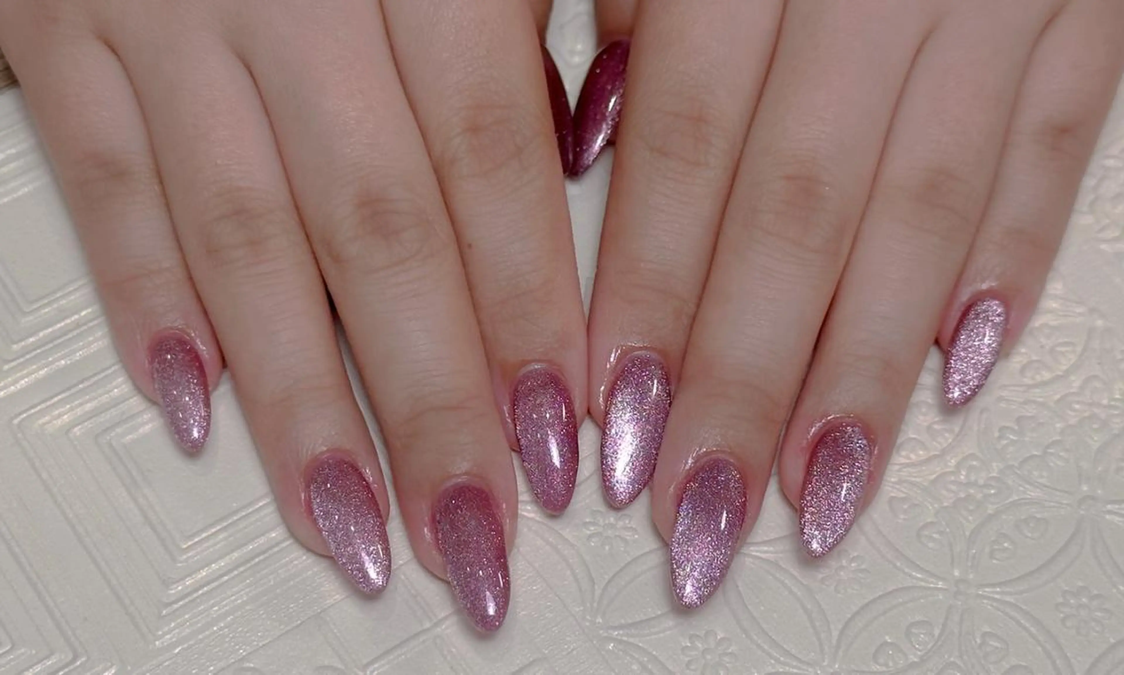 🌟チップ長さだし🩵10本マグネット&フラッシュ📸ワンカラー−11480円の写真