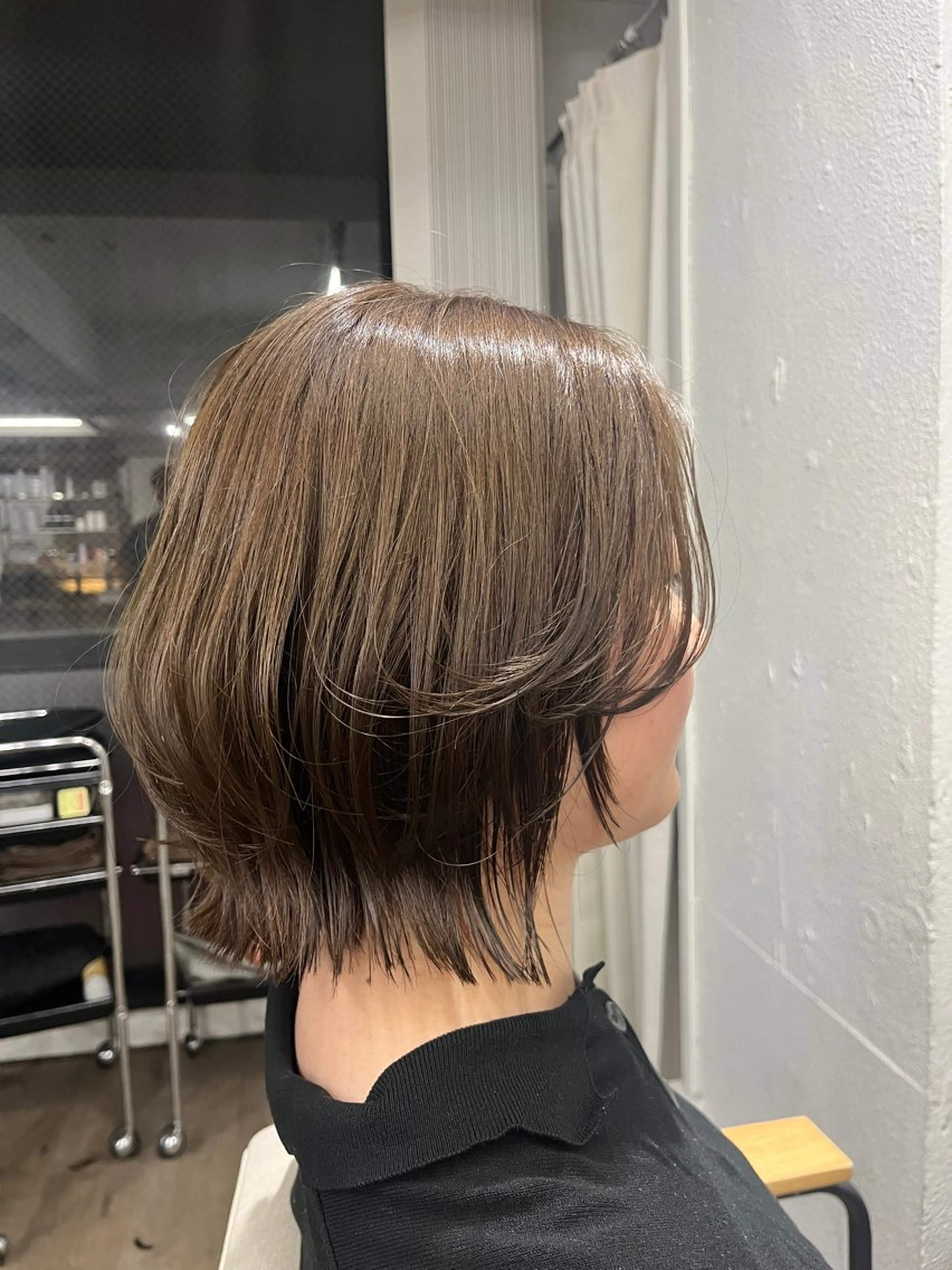 ミディアム ボブレイヤー ボブ 顔まわりレイヤー 顔周りカット レイヤーカット 酒井 緋菜のヘアスタイル