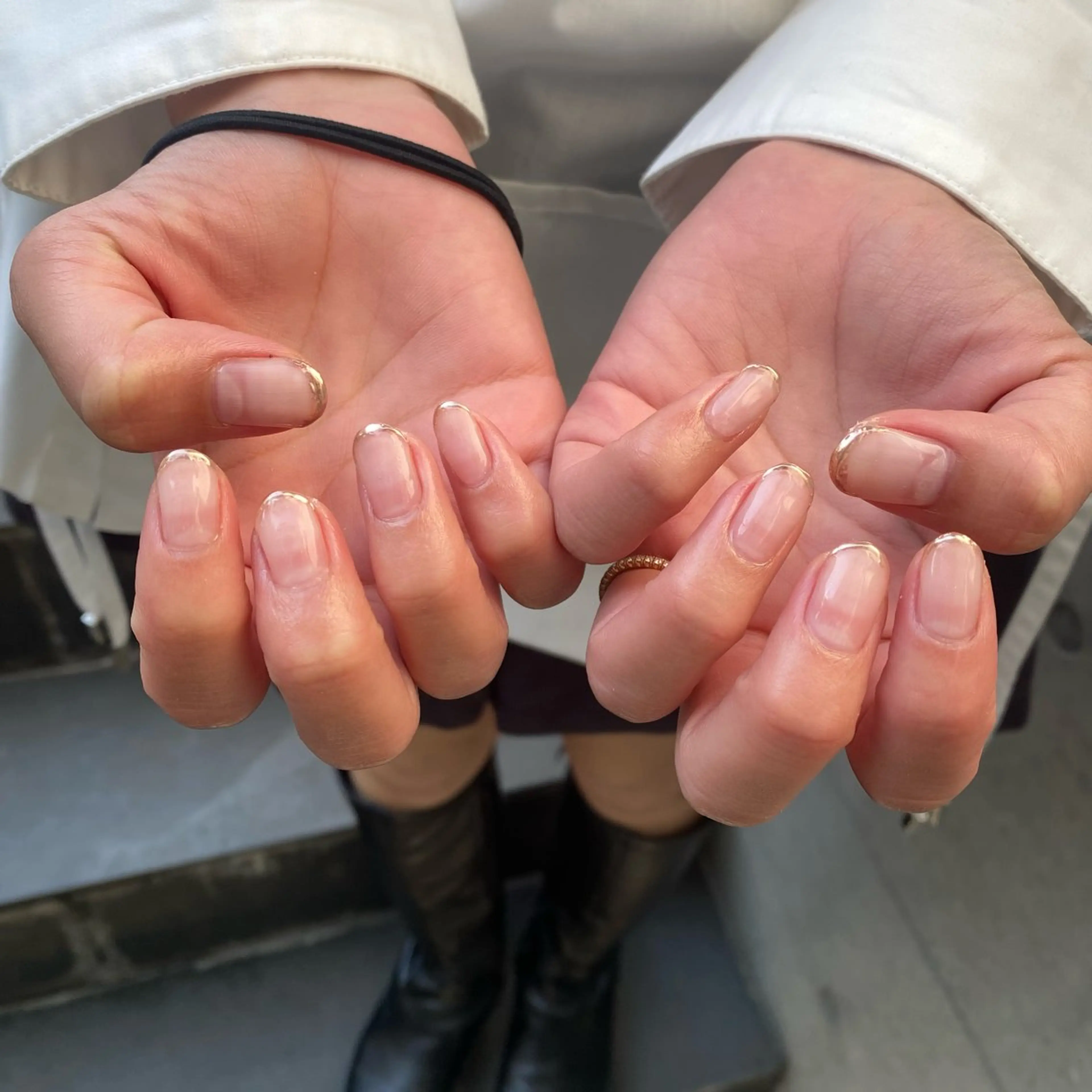 ネイル フレンチネイル ミラーネイル ニュアンスネイル KONDO RIHO♡のネイルデザイン