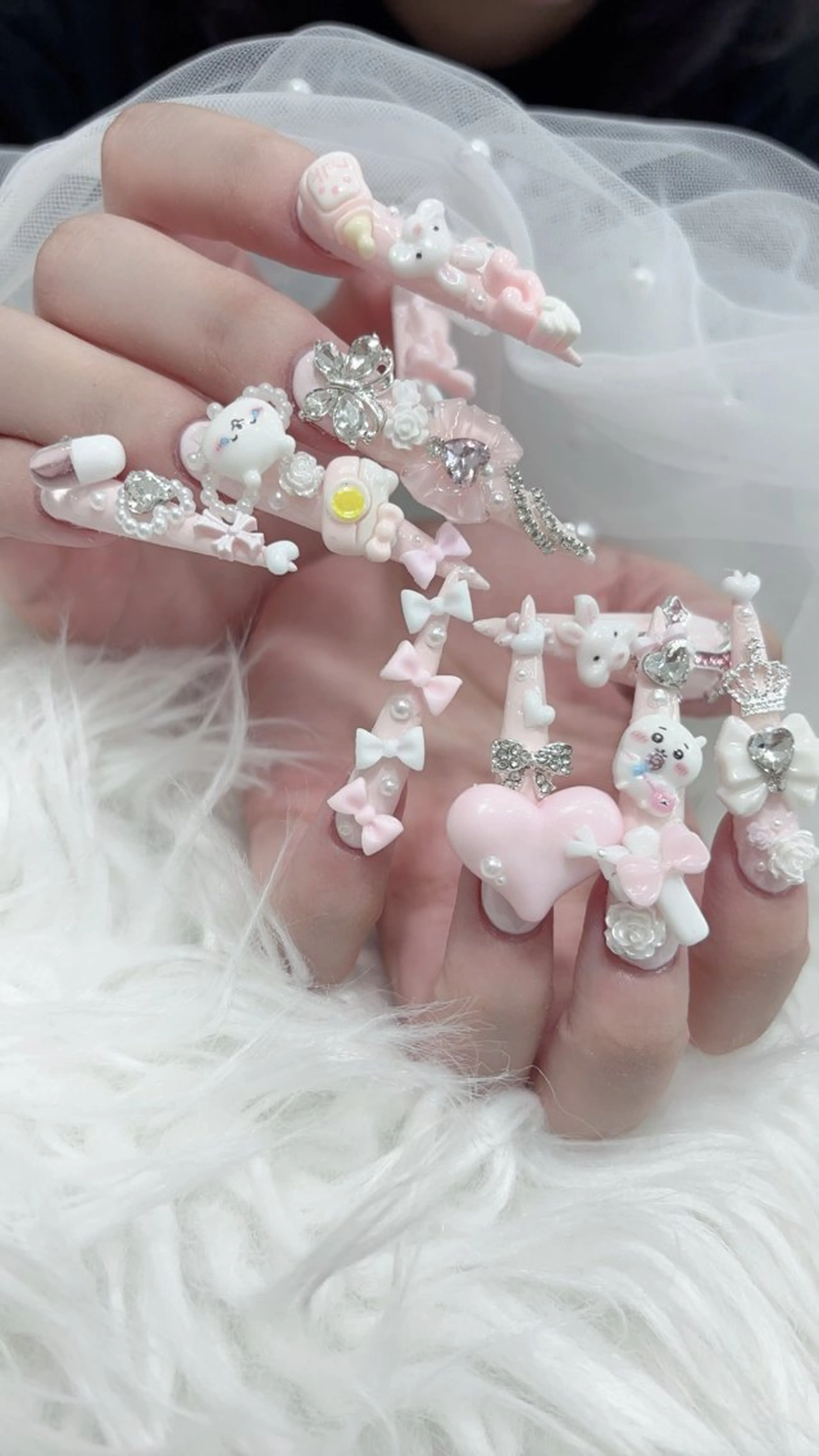 ネイル ハロウィン キラキラネイル 韓国ネイル スカルプネイル ハンドネイル MoMoA Nail ネイル長さ出し専門店のネイルデザイン