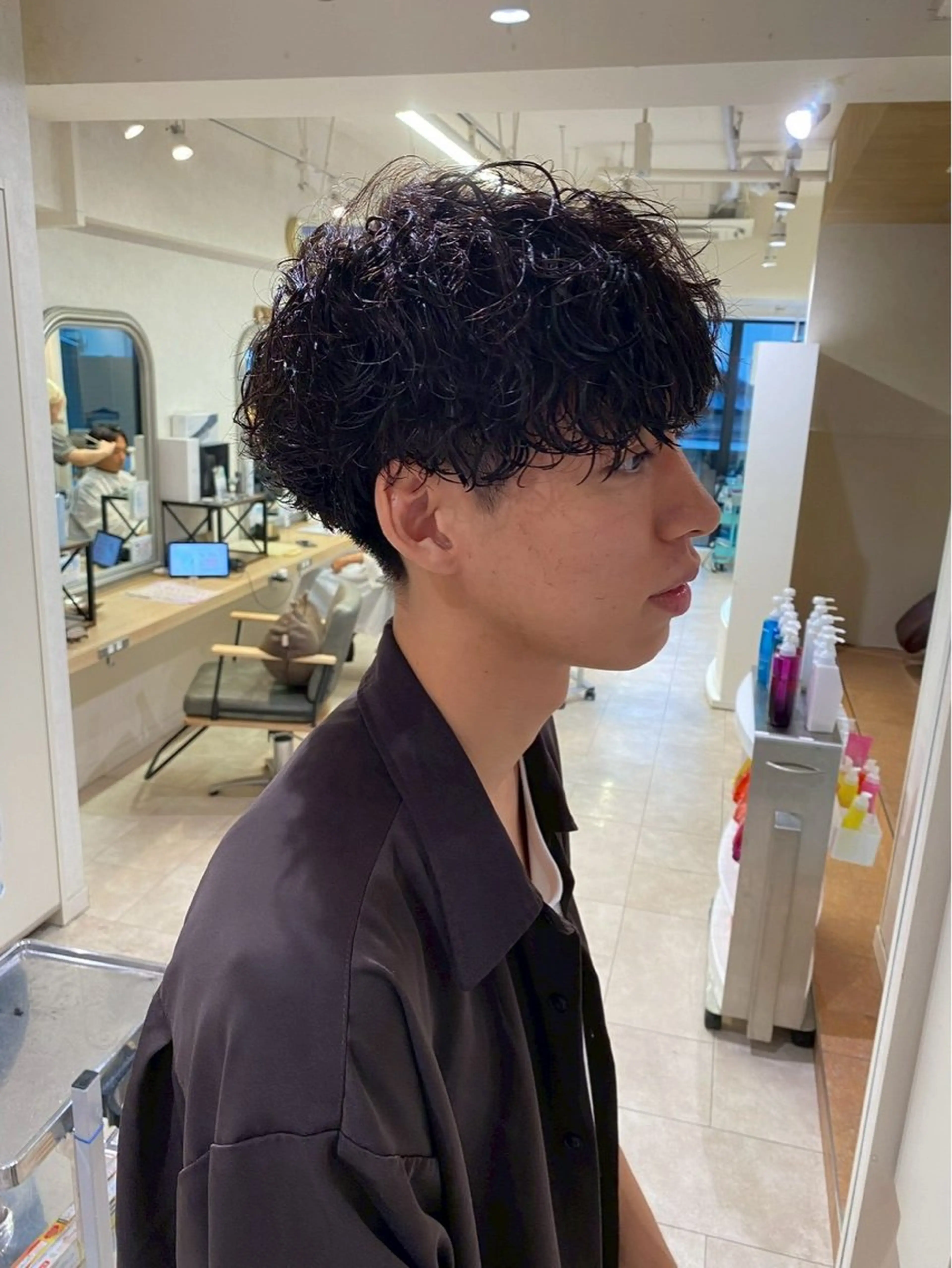 パーマ メンズ カット パーマ CREA相武台前所属・メンズ特化美容師⭐ ナツのヘアスタイル