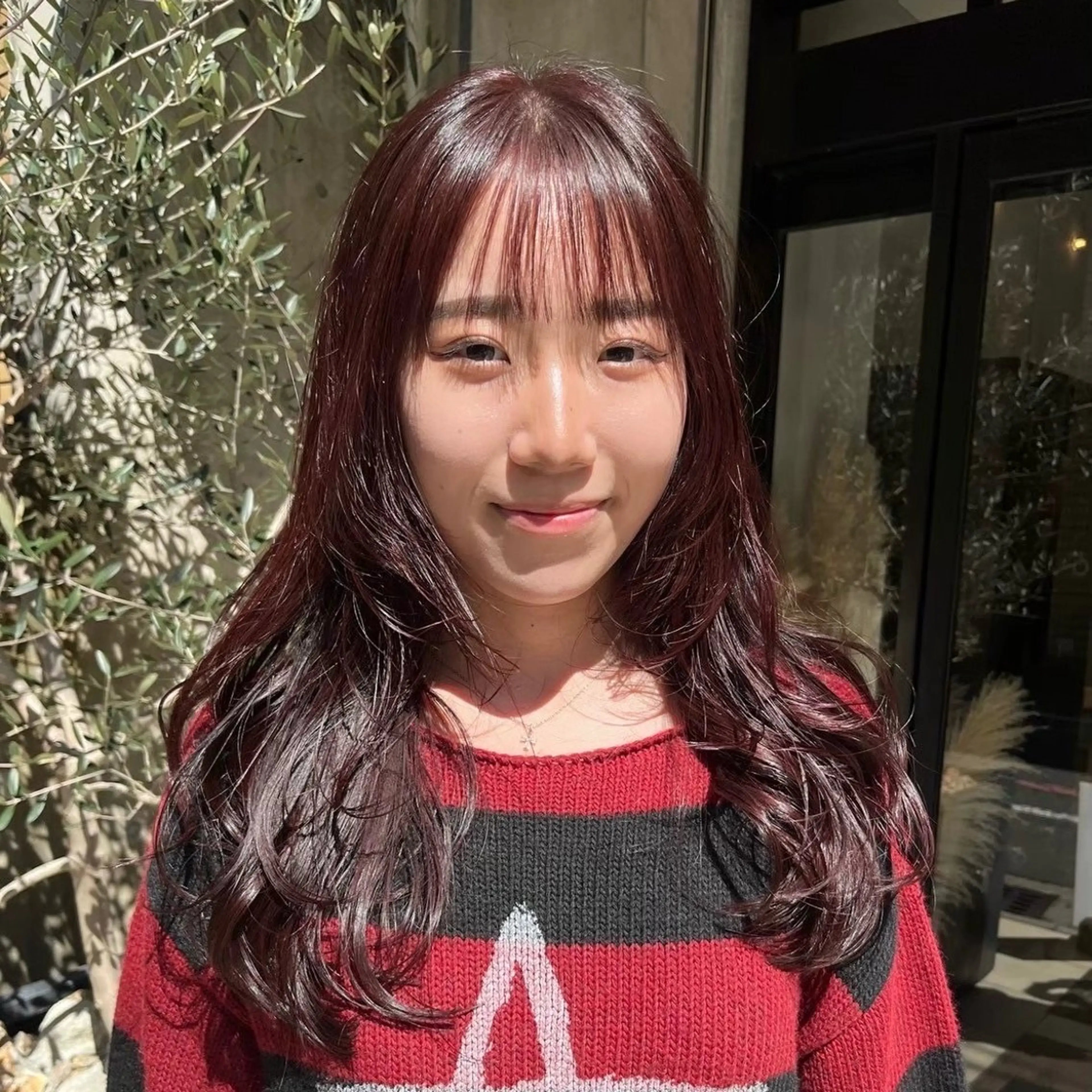 カラー ブリーチ ブラウンカラー ブリーチなしカラー ピンクカラー ヘアカラー rias HARU /カラーモデル募集のヘアスタイル