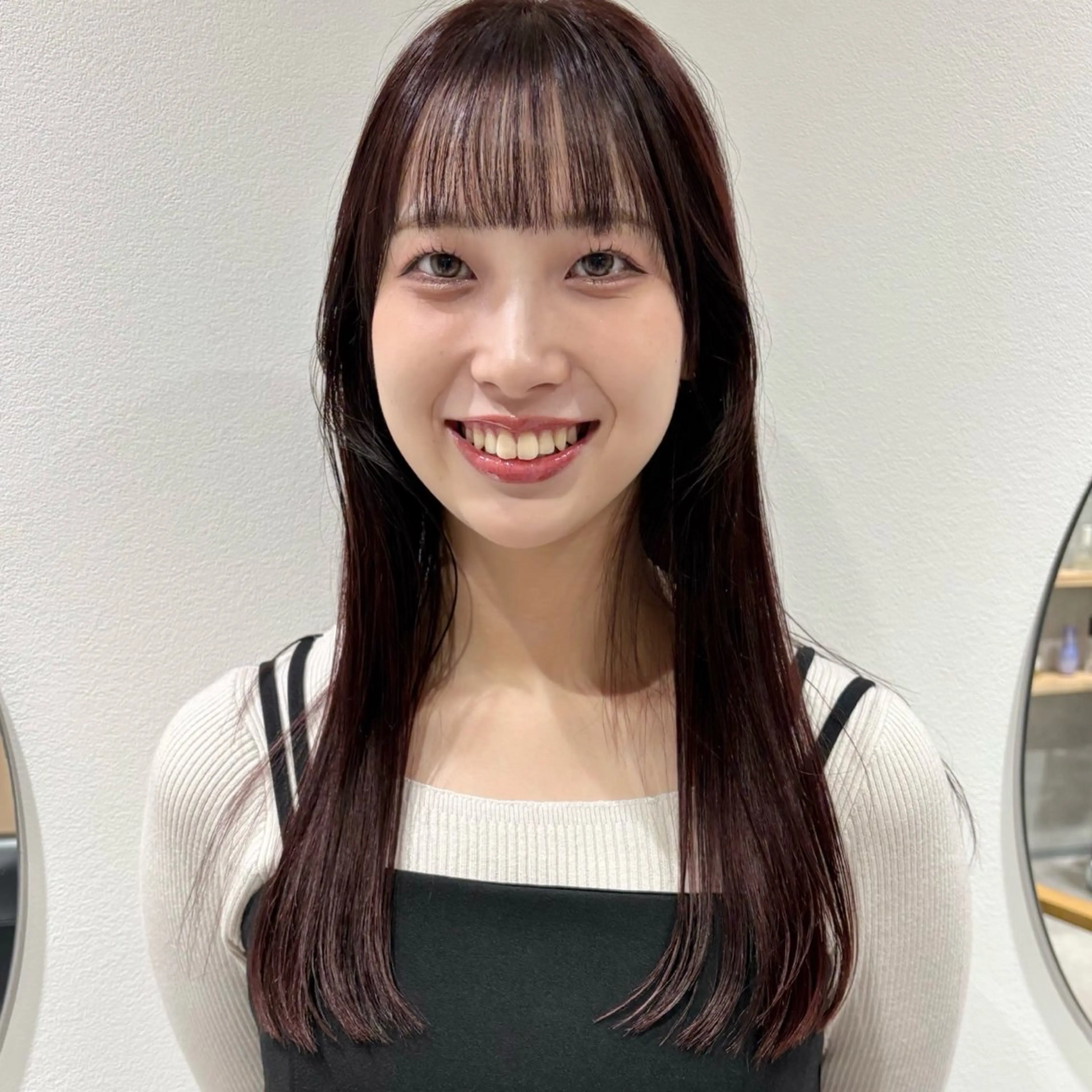 ロング カラー カット ヘアカラー トリートメント 🍊暖色×顔周り 🍊cocoroのヘアスタイル