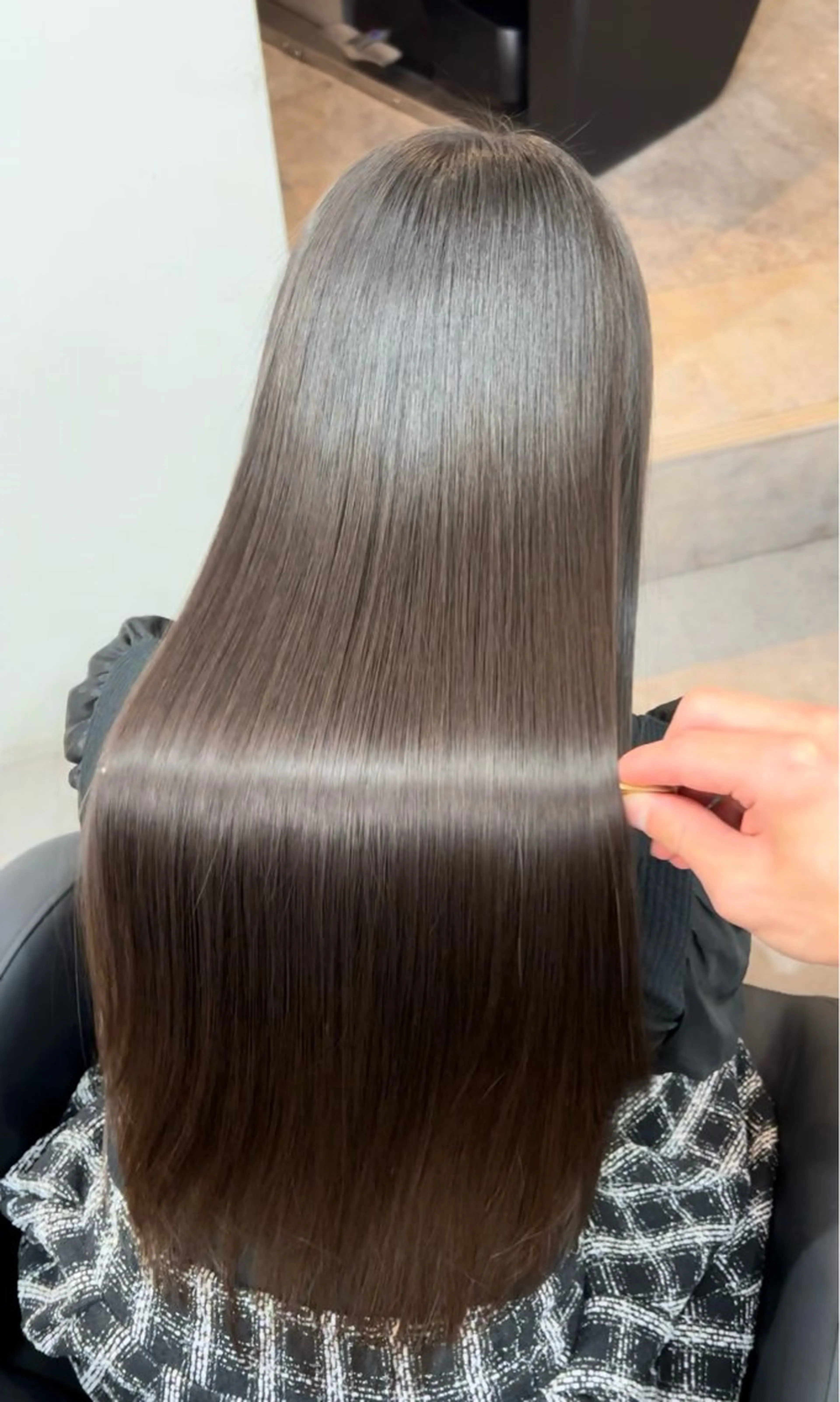 ロング 髪質改善 縮毛矯正 トリートメント カット ヘアカラー トリートメント 🫧髪質改善 講師🫧🍎幹細胞のヘアスタイル