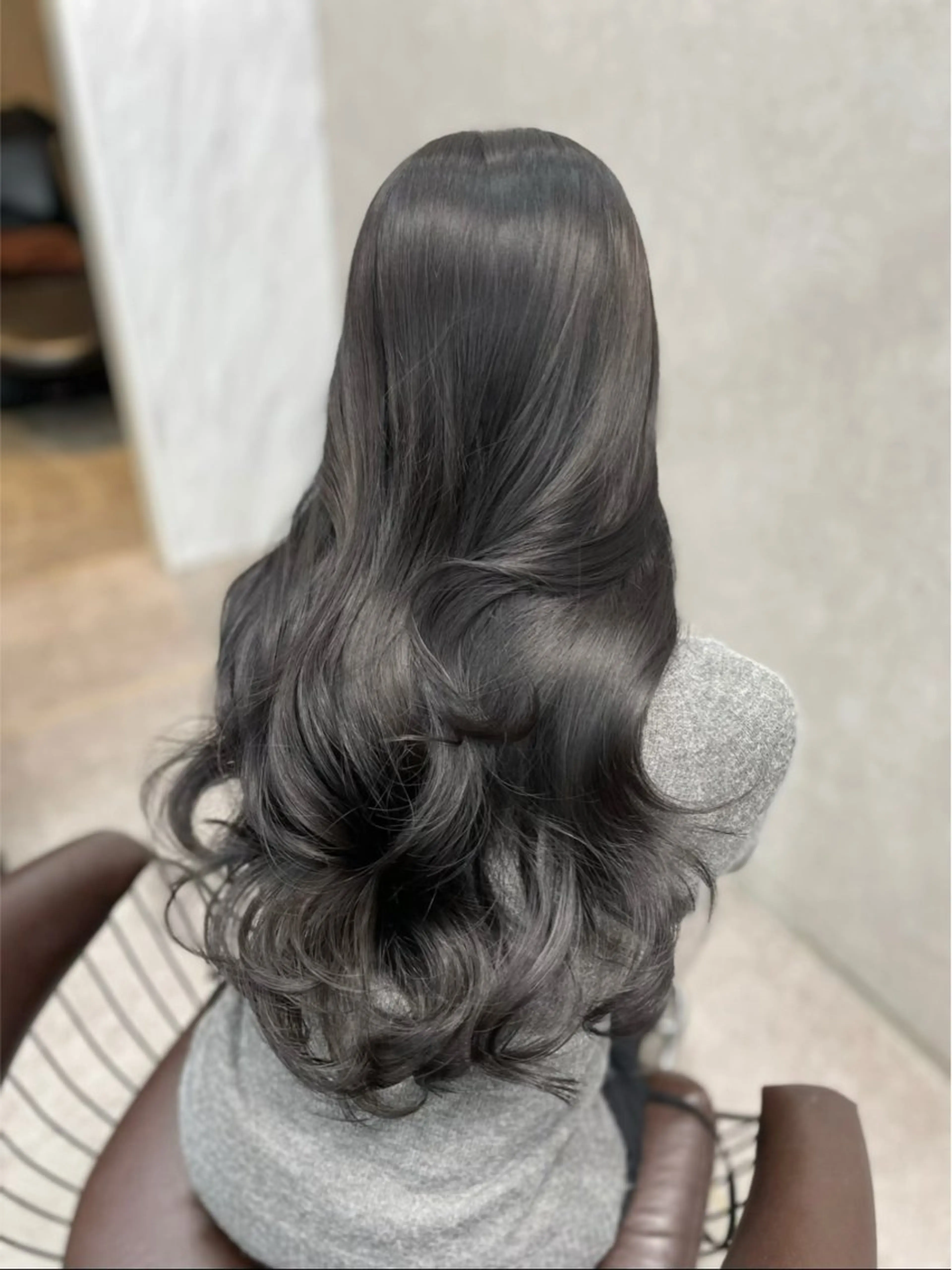 セミロング カット ヘアカラー MOE 福岡韓国ヘア✧︎のヘアスタイル