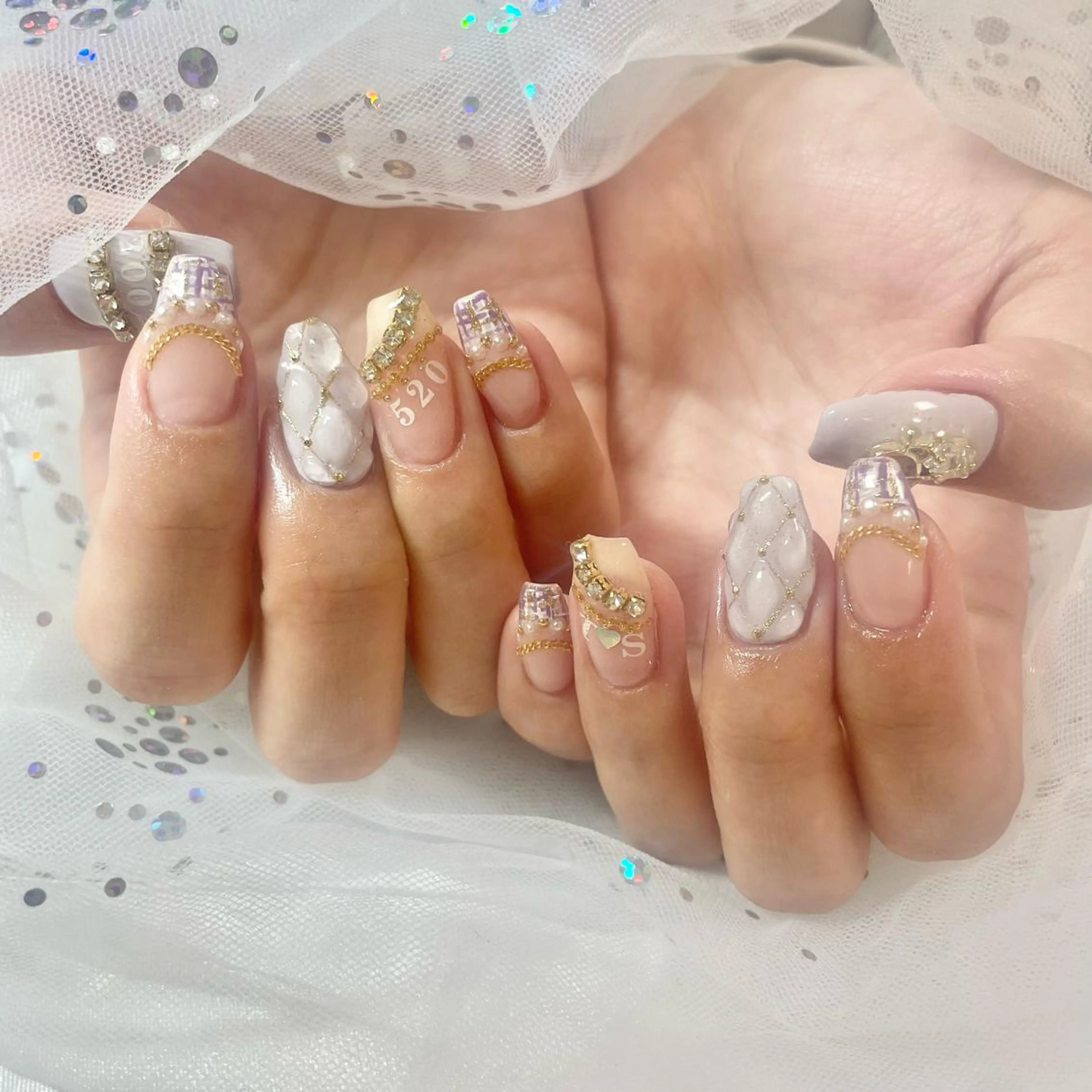 ネイル ツイードネイル ハンドネイル 🎀AYAKO 🎀中韓ネイルのネイルデザイン